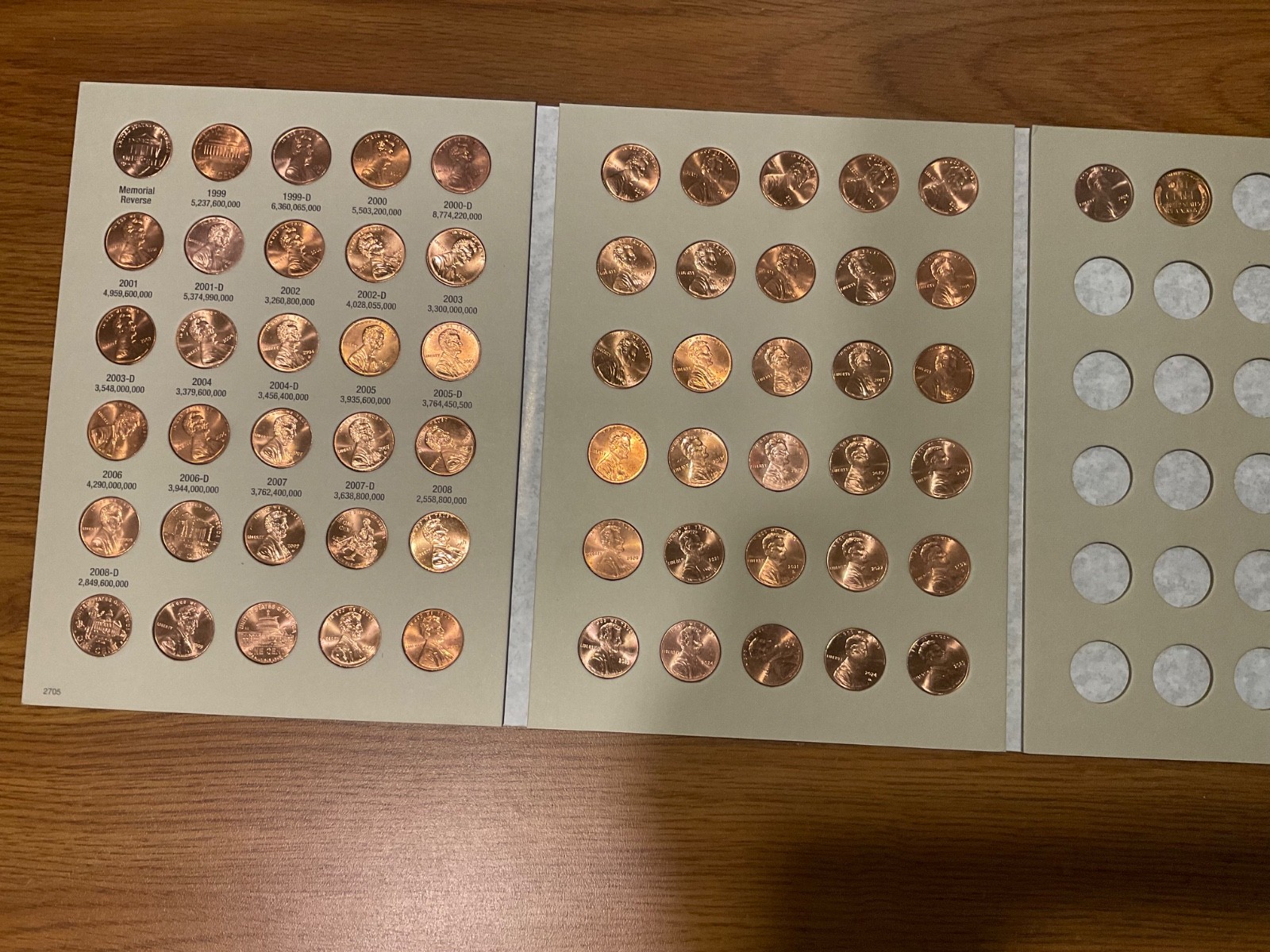 1999-2025 P D BU Lincoln Memorial Shield Cent Set In Harris Album 62 Coins