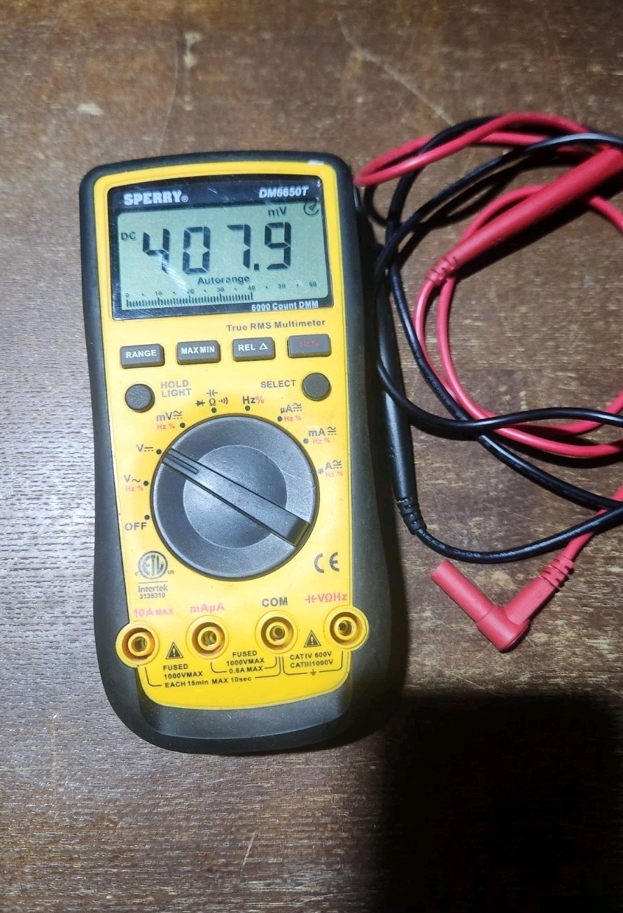 Sperry DM6650T True RMS Digital Multimeter, Auto ranging, 10 Funct, 10 Range