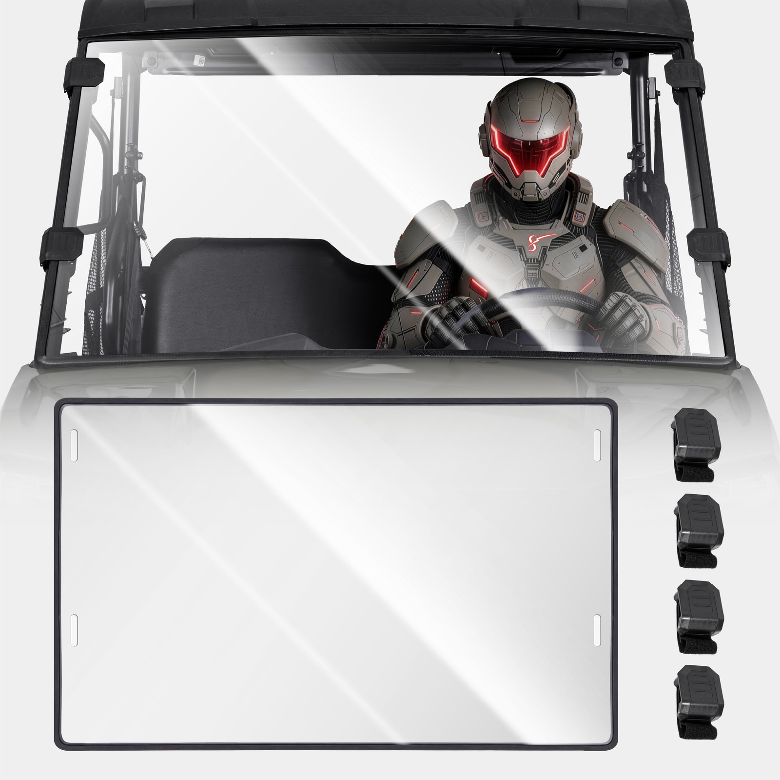 StarknightMT Front Windshield Clear Full WindscreenFor Polaris Ranger 500 2026+ StarknightMT Front Windshield Clear Full WindscreenFor Polaris Ranger 500 2026+