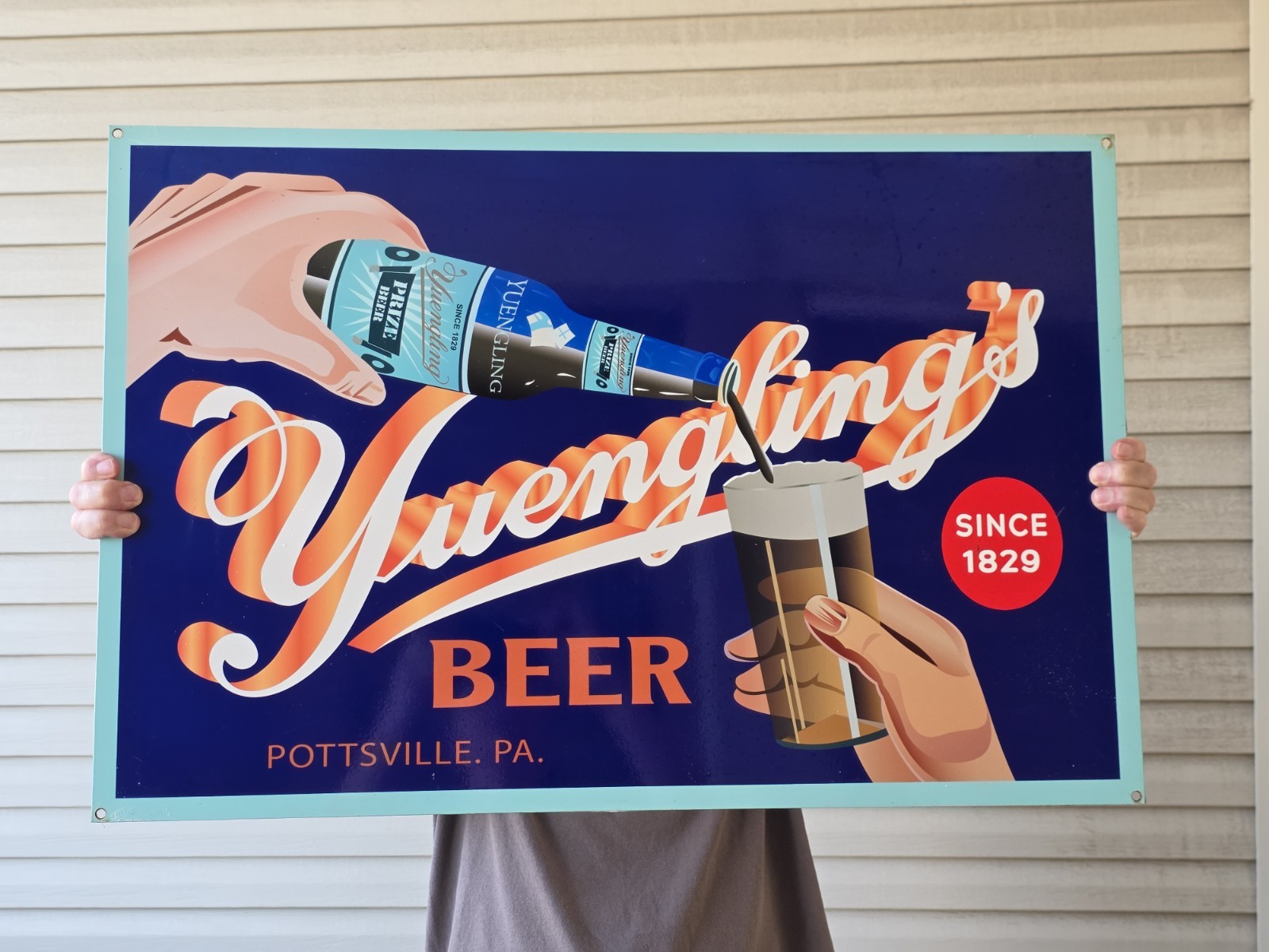 1955 VINTAGE YUENGLING'S BEER SINCE 1929 PORCELAIN SIGN 30x20 1955 VINTAGE YUENGLING'S BEER SINCE 1929 PORCELAIN SIGN 30x20