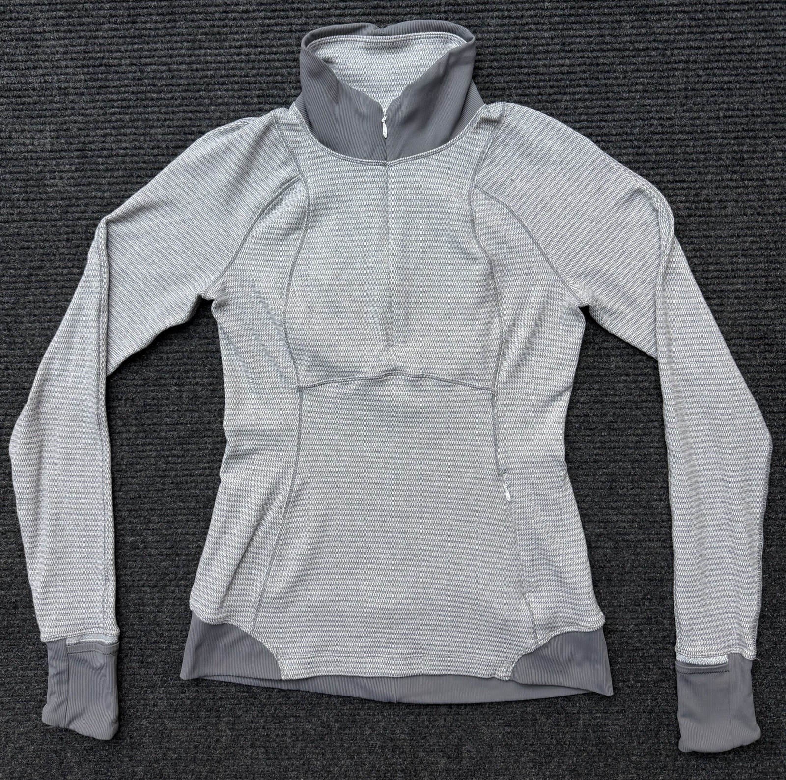 Lululemon Runderful Gray Long Sleeve 1/2 Zip Mock Neck Pullover Women’s Size 6
