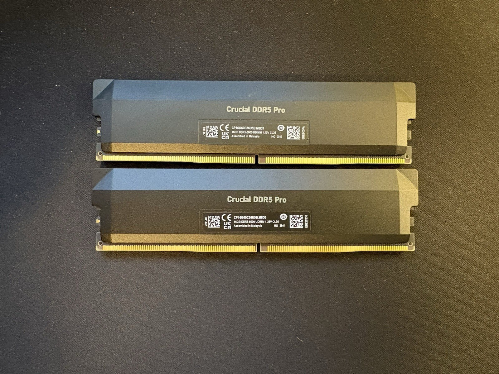 Crucial Pro Overclocking DDR5-6000 32GB Kit (16GBx2) CL36 - Lightly Used Crucial Pro Overclocking DDR5-6000 32GB Kit (16GBx2) CL36 - Lightly Used