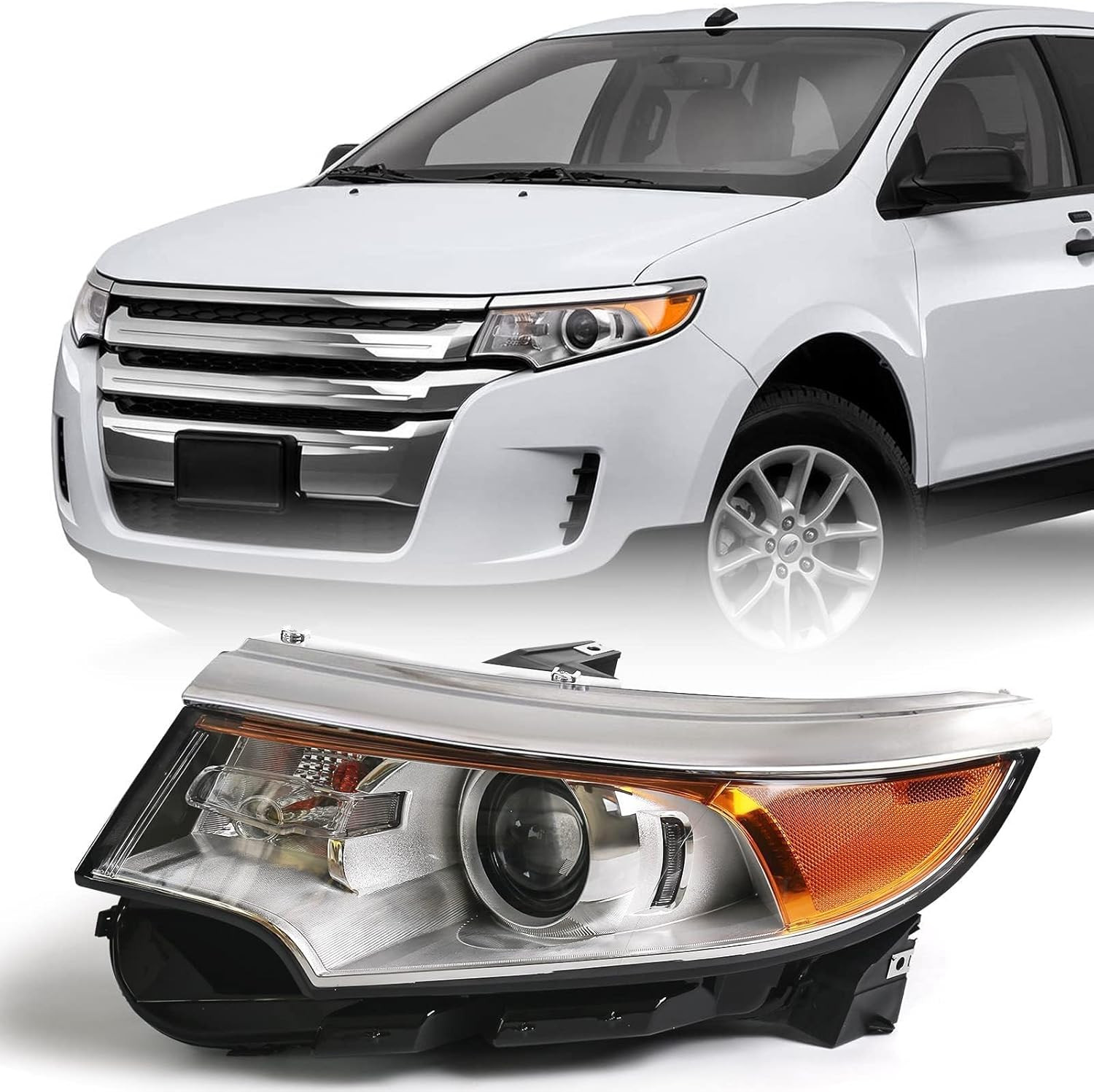 2011-14 Ford Edge Driver Side Headlight Assembly–Compatible Replacement 2011-14 Ford Edge Driver Side Headlight Assembly–Compatible Replacement