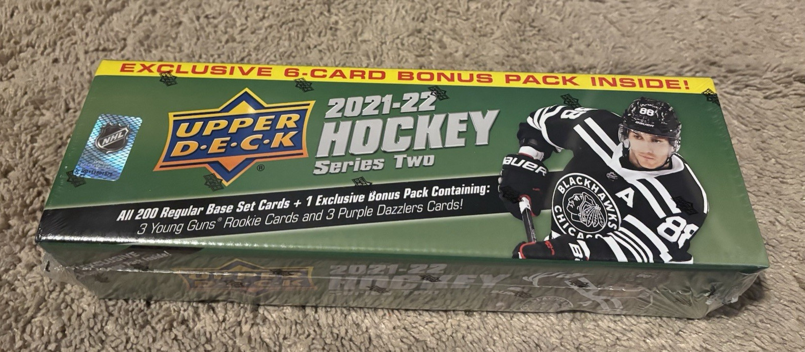 Upper Deck 2021-22 Hockey Series Two Sealed Box w/ 6-Card Bonus Pack, 200 Cards Upper Deck 2021-22 Hockey Series Two Sealed Box w/ 6-Card Bonus Pack, 200 Cards