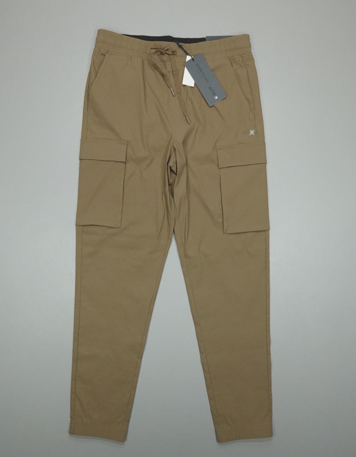 Kenneth Cole Active Men's Tech Cargo Jogger Pants Khaki Tan Flex Stretch NWT Kenneth Cole Active Men's Tech Cargo Jogger Pants Khaki Tan Flex Stretch NWT
