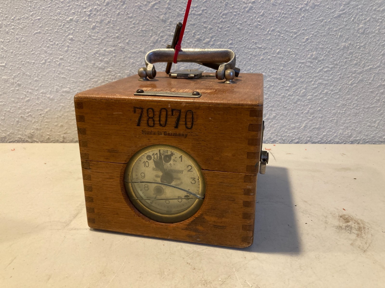 Antique Early Original Plasschaert Mechanical Pigeon Racing Timer Clock