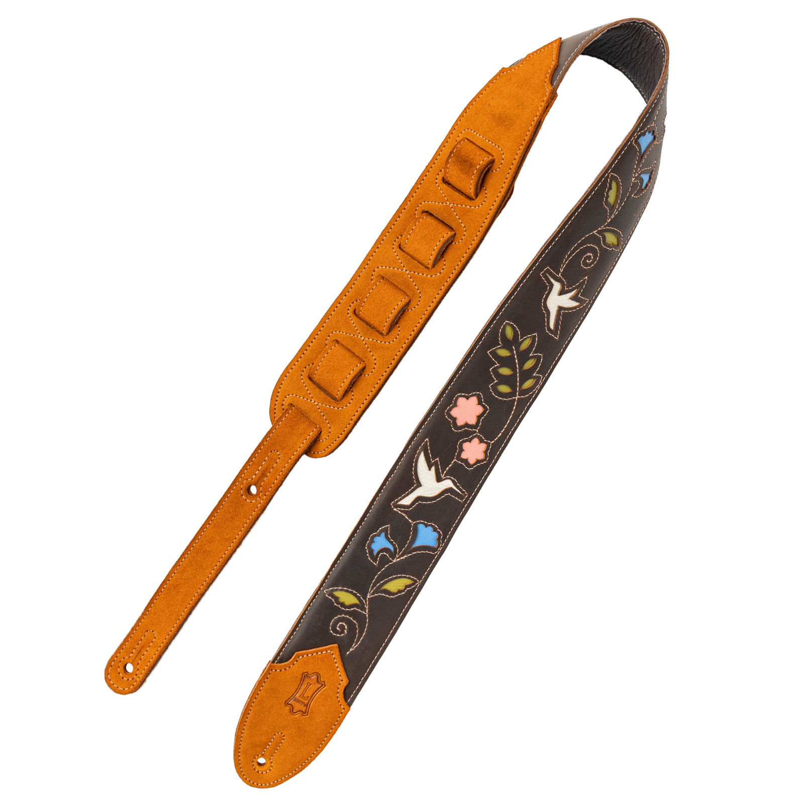 Levy's Leathers Sunbird Series Guitar Strap with Multi-layered Hummingbird Levy's Leathers Sunbird Series Guitar Strap with Multi-layered Hummingbird
