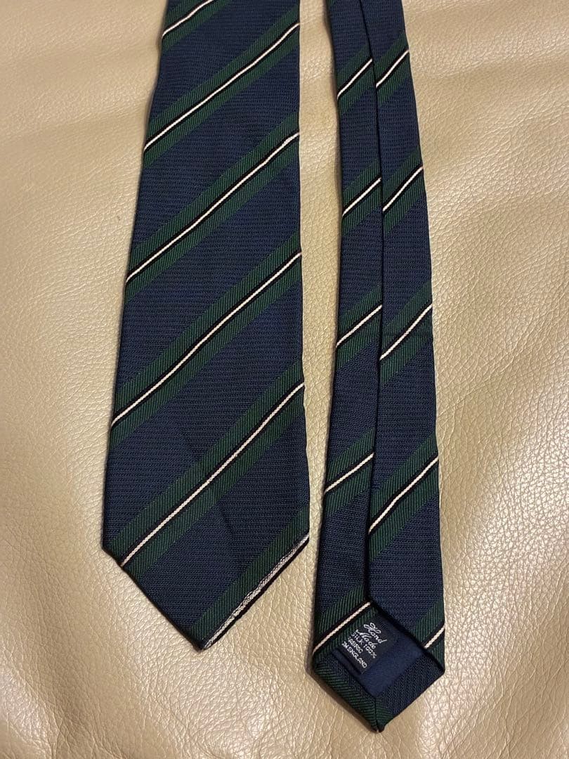Michael J. Drake\'s Silk Necktie Regimental Stripe Navy Made in Japan Excellent Michael J. Drake\'s Silk Necktie Regimental Stripe Navy Made in Japan Excellent