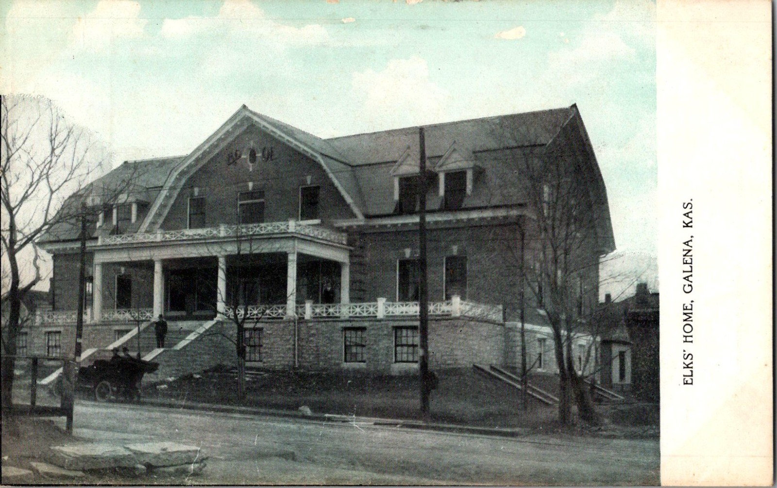 Vintage Postcard Elks Home Galena KS Kansas Built 1907 Lodge #677 c1910 (A4) Vintage Postcard Elks Home Galena KS Kansas Built 1907 Lodge #677 c1910 (A4)