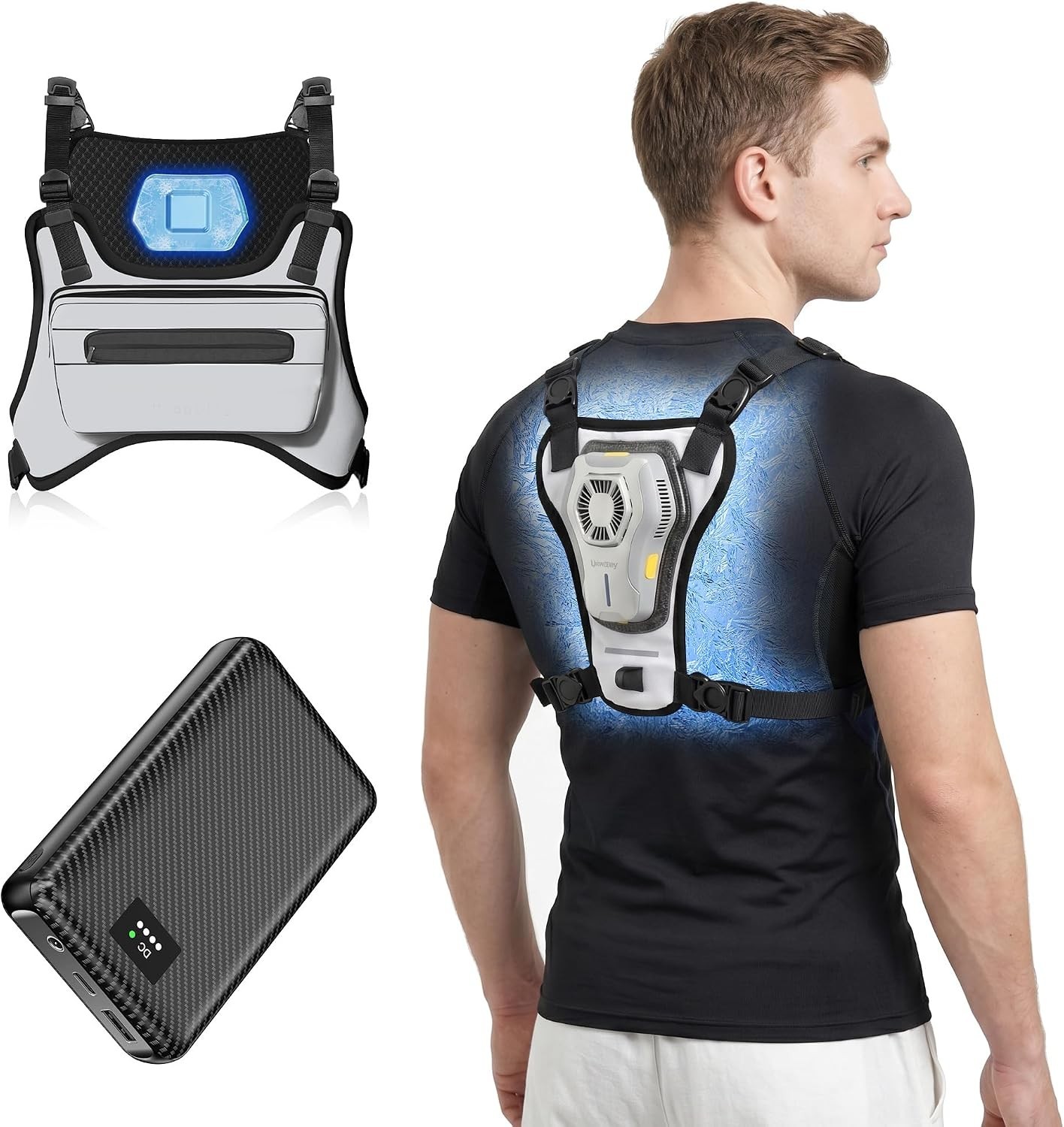 THEKUKU Cooling Vest with 30000mAh Power Bank, Air Conditioner Vest