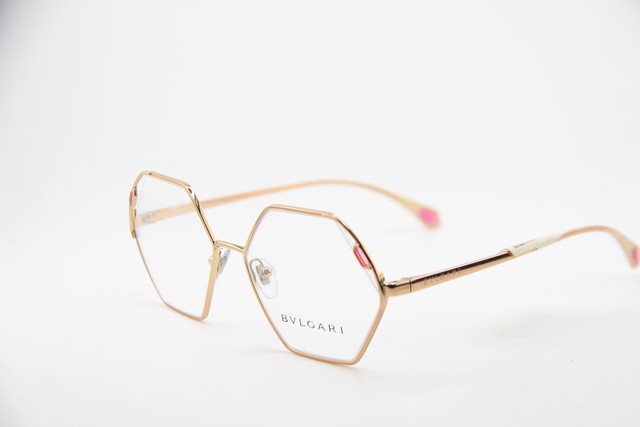 NEW BVLGARI BV 2238 2014 GOLD PINK CRYSTALS GUNMETAL AUTHENTIC EYEGLASSES 53-16 NEW BVLGARI BV 2238 2014 GOLD PINK CRYSTALS GUNMETAL AUTHENTIC EYEGLASSES 53-16