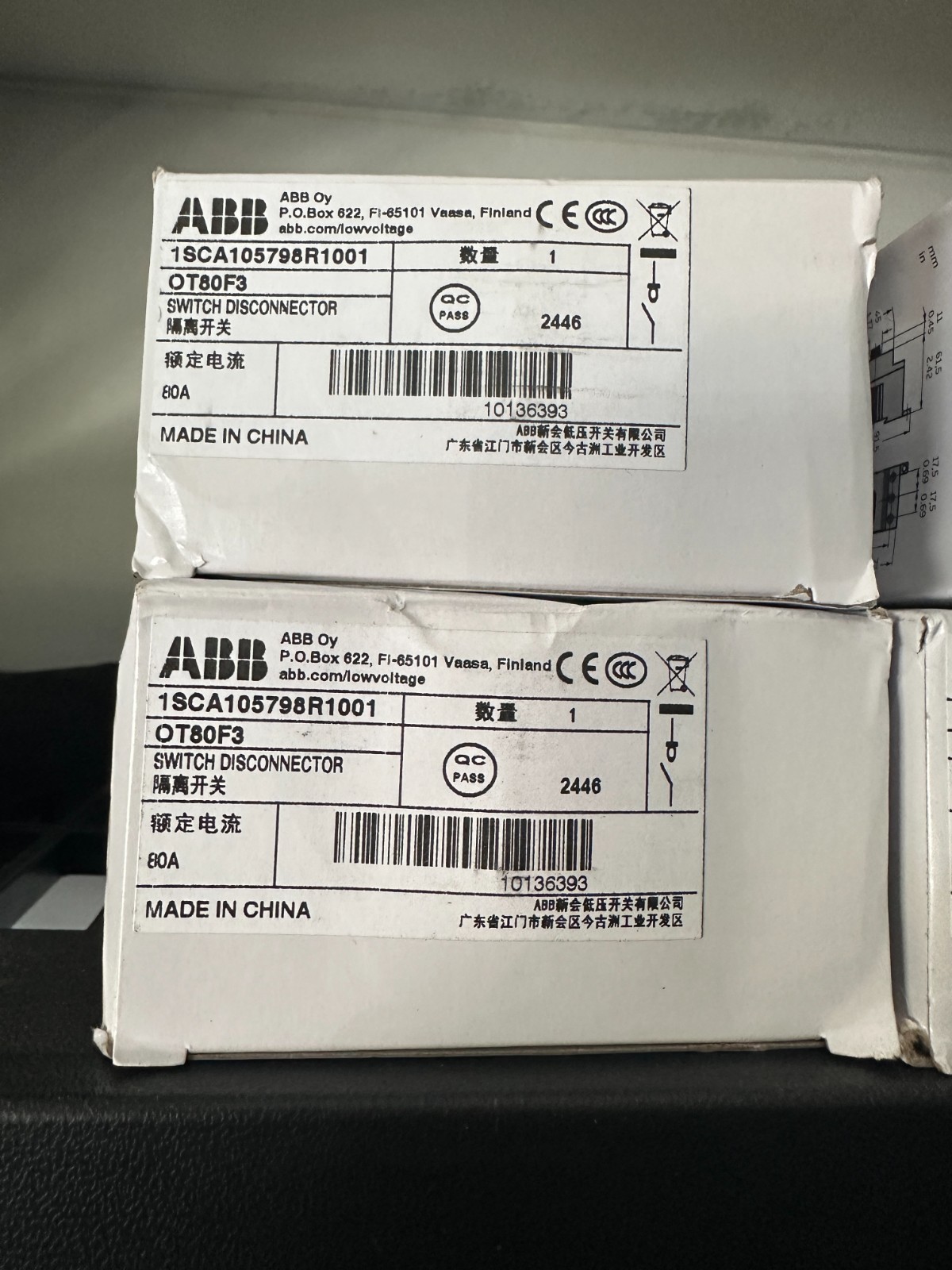 New Original ABB Switch-Disconnector OT80F3 New Original ABB Switch-Disconnector OT80F3
