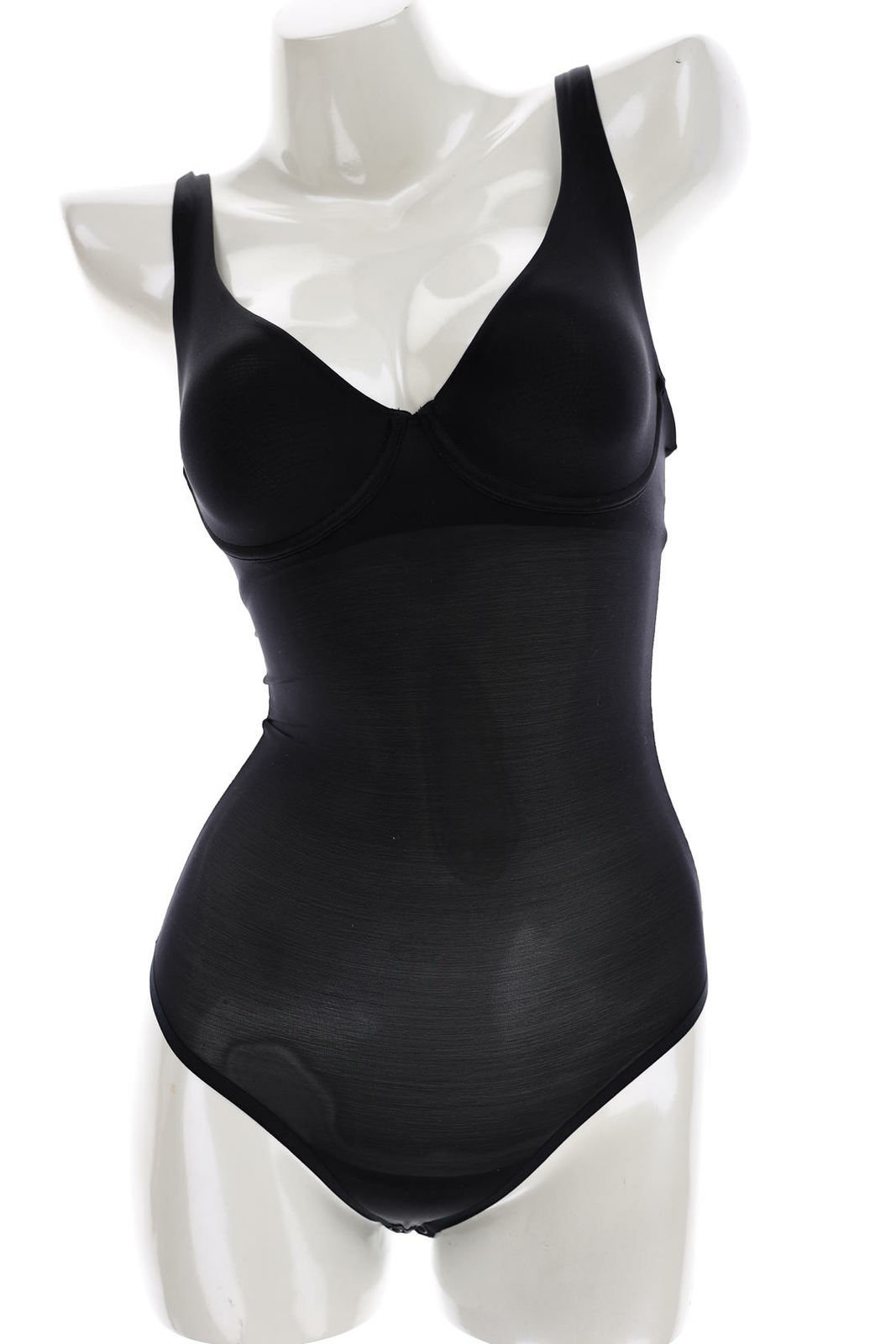 Wolford Women\'s Sheer Touch String Bodysuit Black Size 6 D-Cup 177873