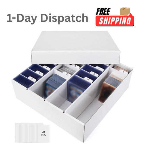 4 Row 3200 Count Trading Card Storage Box – White 4 Row 3200 Count Trading Card Storage Box – White