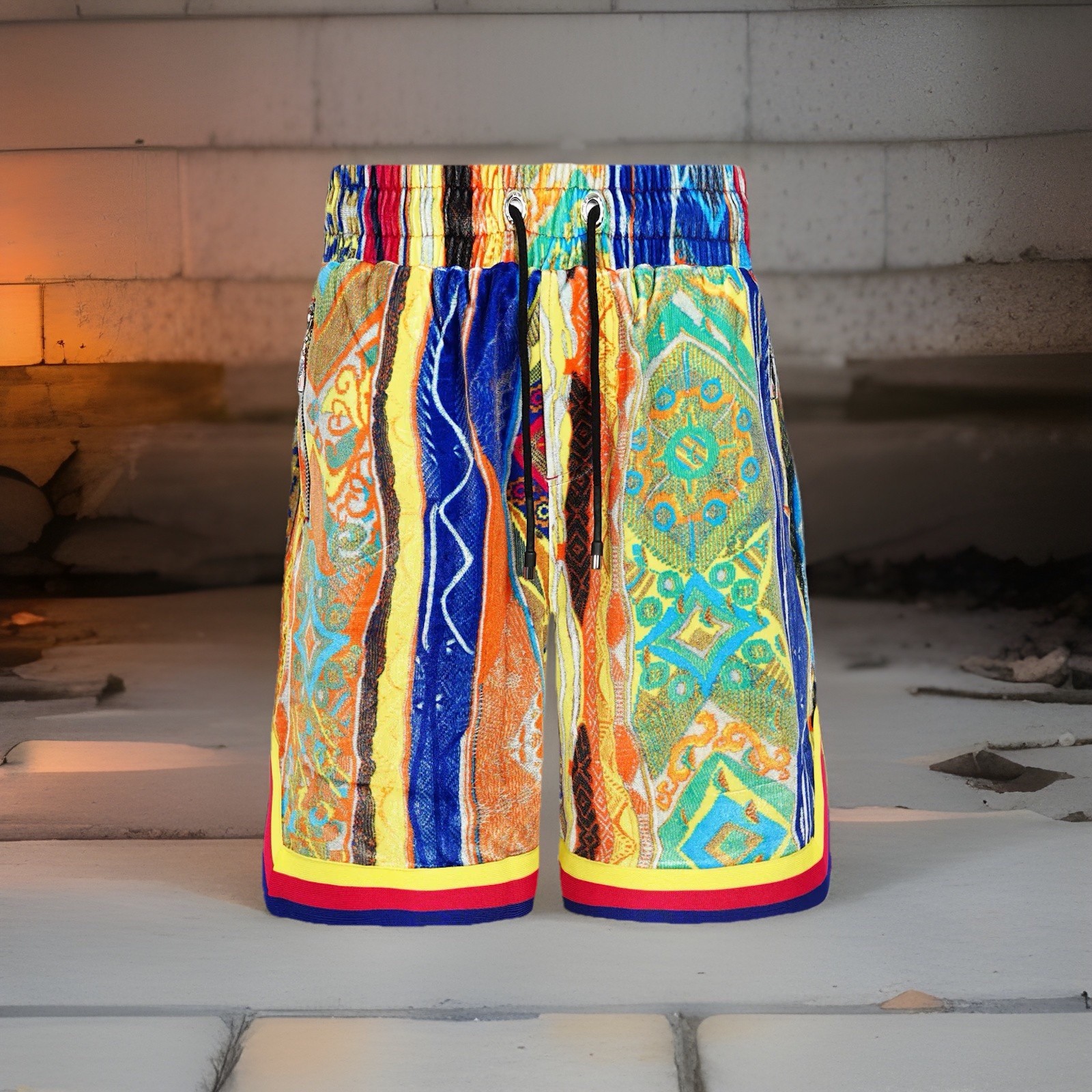 COOGI Bali Printed Velvet Short Shorts Small Biggie Rare Don C Kanye Knicks Ball COOGI Bali Printed Velvet Short Shorts Small Biggie Rare Don C Kanye Knicks Ball