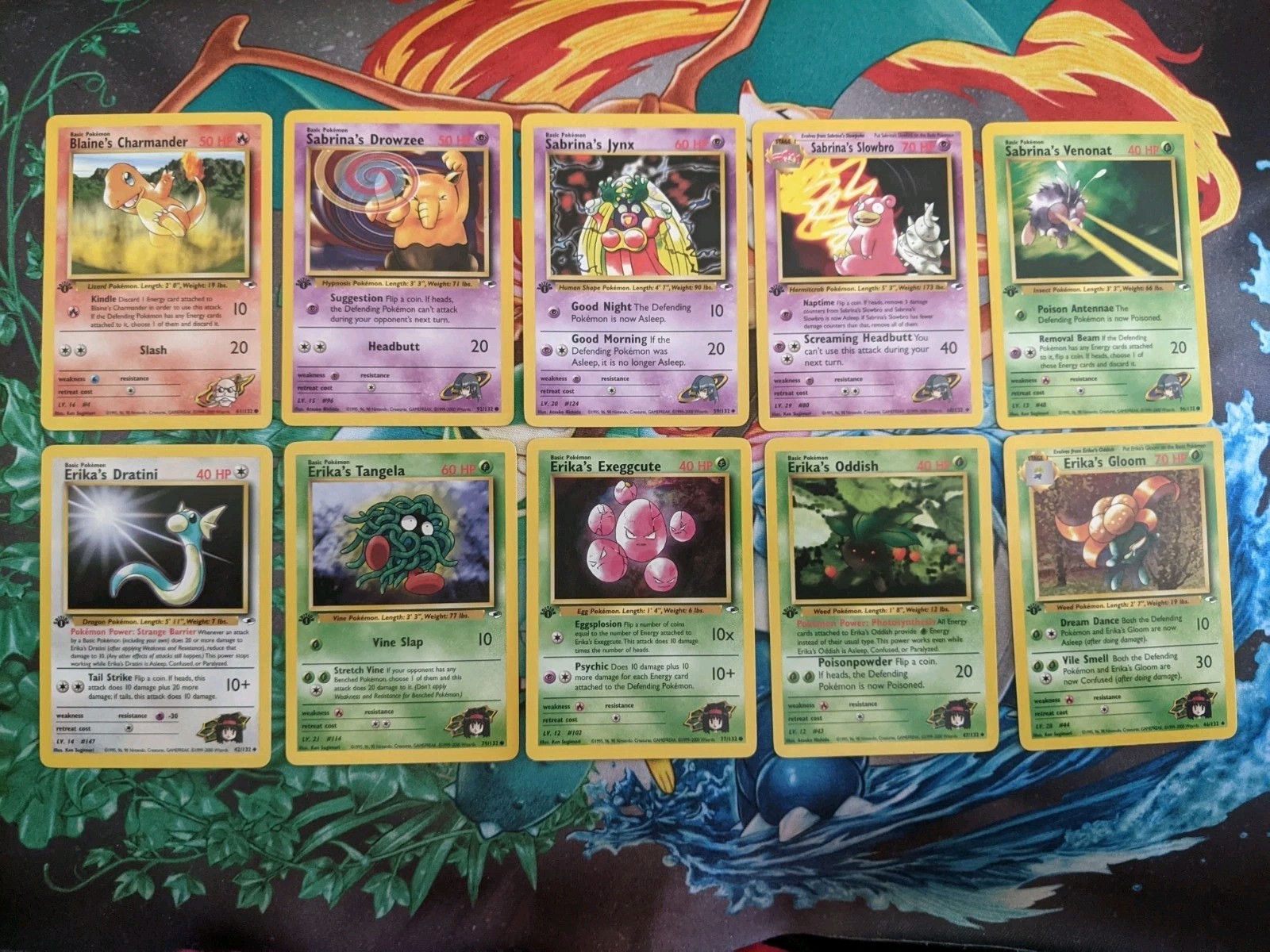 NM/MINT 1st Edition Gym Heroes/Challenge Lot (10) Blaine/Erika/Sabrina NM/MINT 1st Edition Gym Heroes/Challenge Lot (10) Blaine/Erika/Sabrina