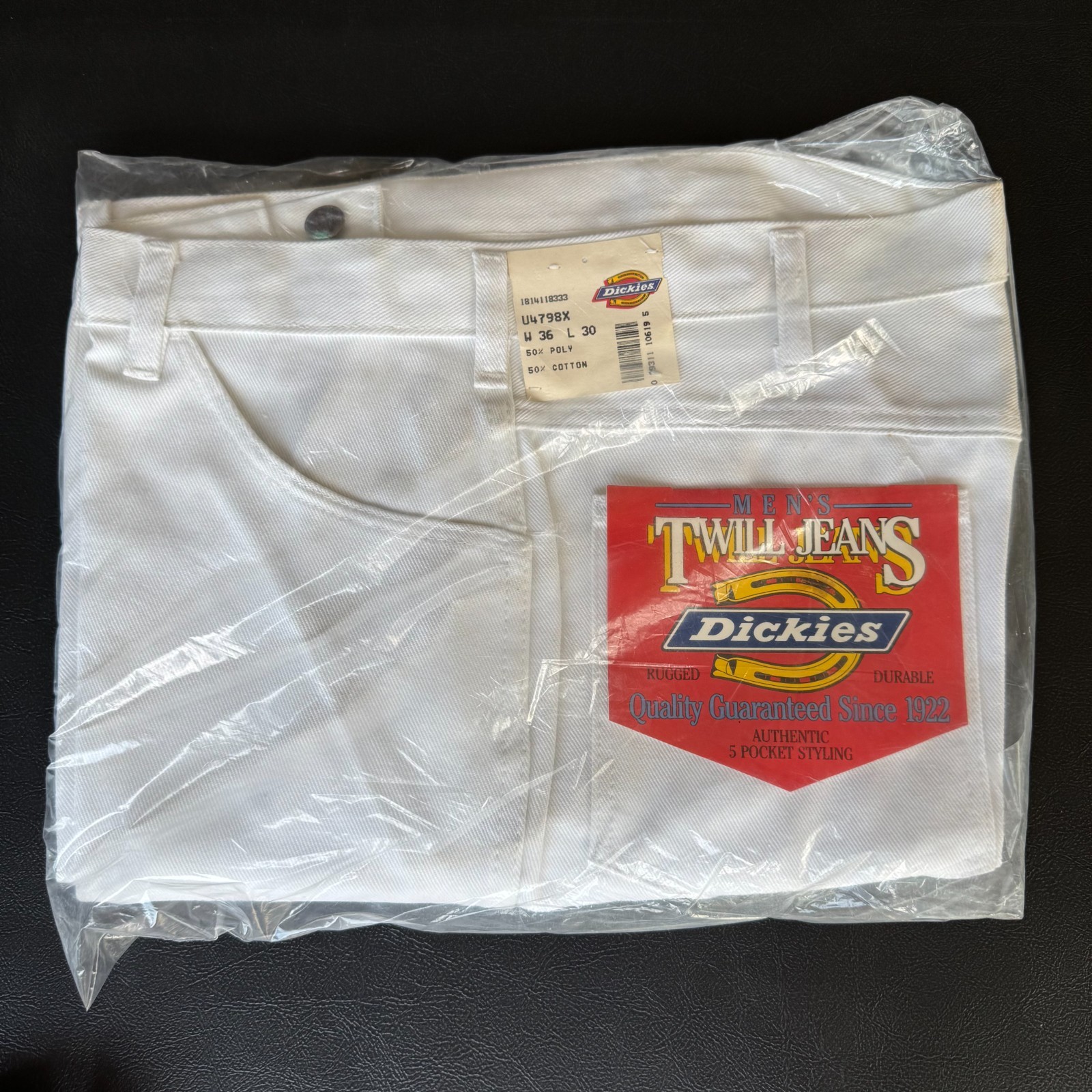 Vintage NOS Dickies White Painter Twill Jeans Pants 36x30 USA Deadstock NIP