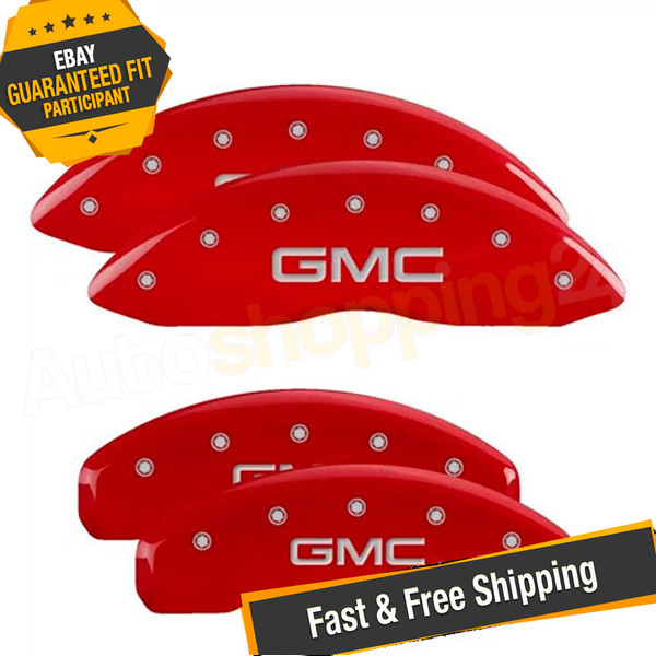 MGP 34015SGMCRD Gloss Red Caliper Covers for 15-20 GMC Yukon
