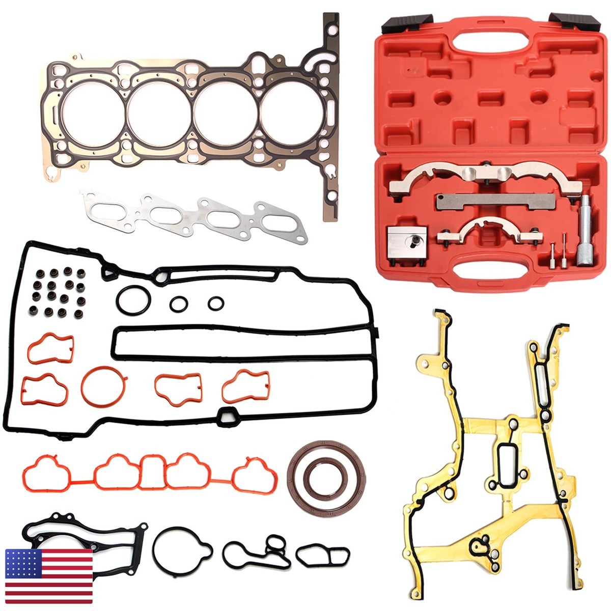 JAVOUKA Head Gasket Set Timing Tool Kit 1.4L Head Gasket+Timing Tool JAVOUKA Head Gasket Set Timing Tool Kit 1.4L Head Gasket+Timing Tool