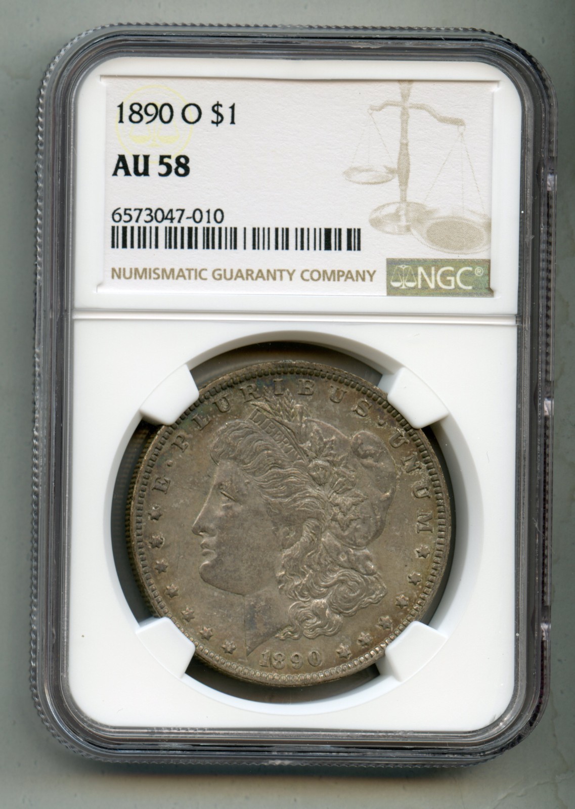 1890 O Morgan Silver Dollar NGC AU 58 1890 O Morgan Silver Dollar NGC AU 58