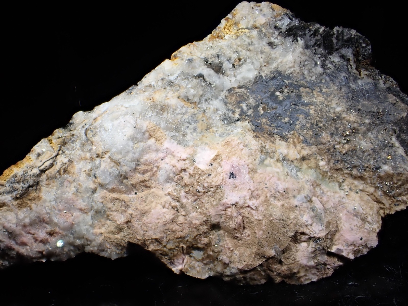 Rare Galena & Sphalerite in Rhodonite Moose Mine Butte Silver Bow Co Montana Rare Galena & Sphalerite in Rhodonite Moose Mine Butte Silver Bow Co Montana