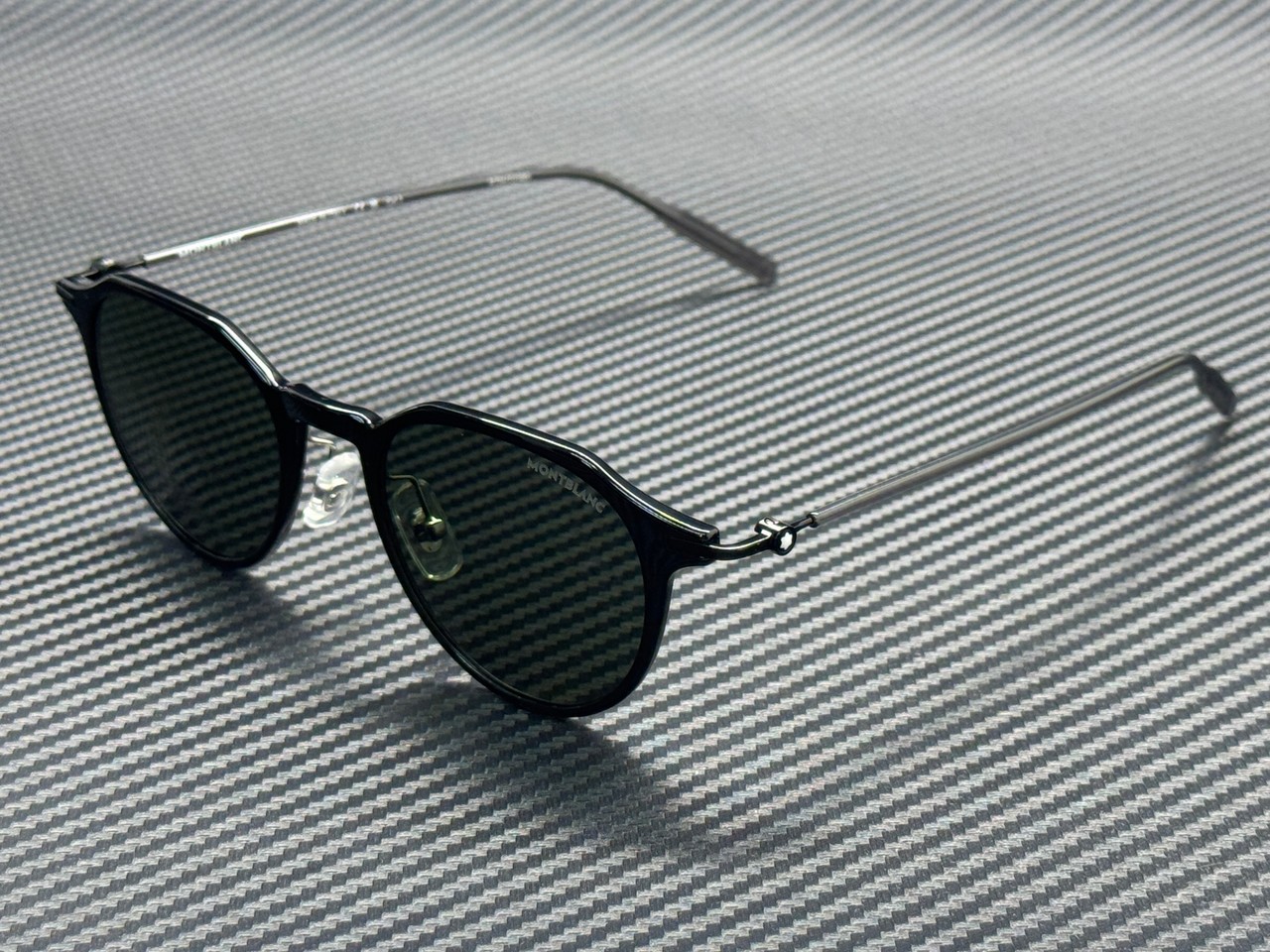 MONT BLANC MB0355S 001 Black Grey Men\'s 49 mm Sunglasses