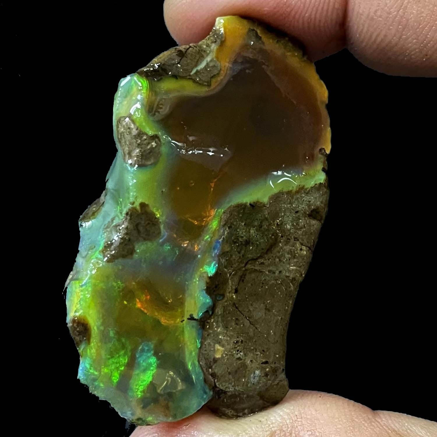 Large Opal Rough 95.40 Carat Natural Ethiopian Oil Opal Raw, Fire Opal Gemstone