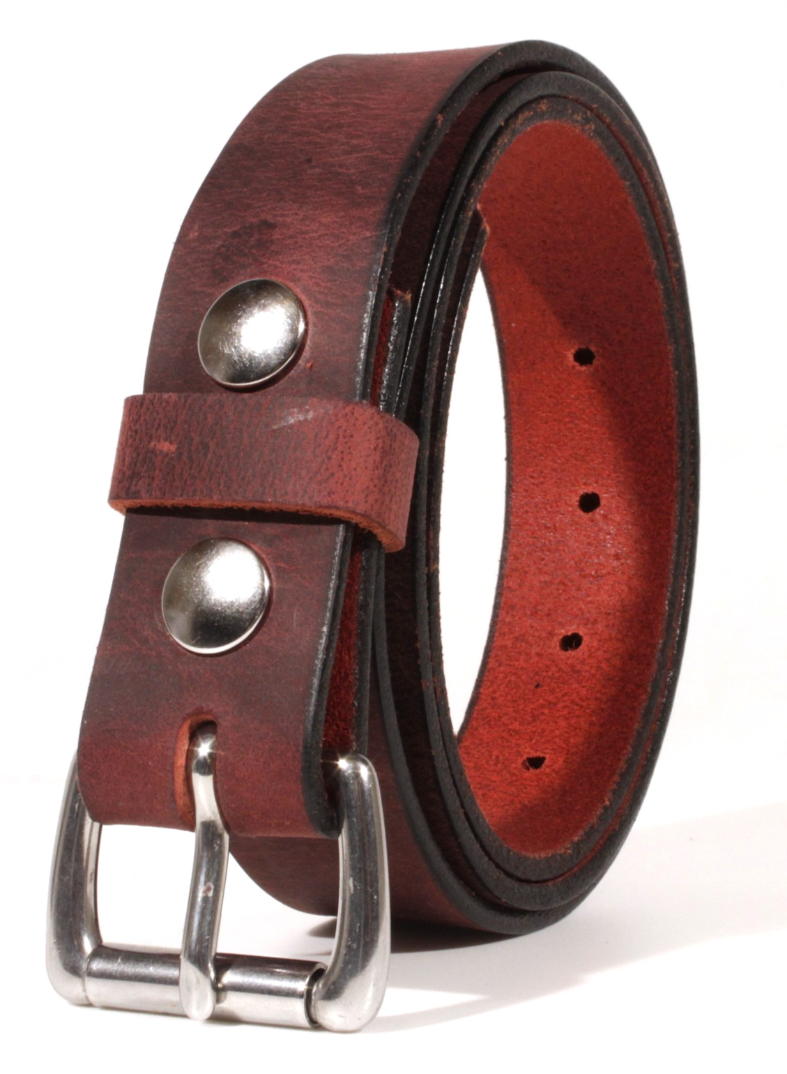 Men's Genuine Buffalo Leather Belt Full Grain Work Made in USA By Amish 1.25