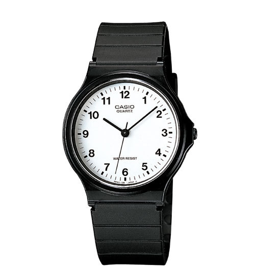 Casio MQ24-7B, Classic Analog Watch, Black Resin, White Dial, Water Resistant Casio MQ24-7B, Classic Analog Watch, Black Resin, White Dial, Water Resistant
