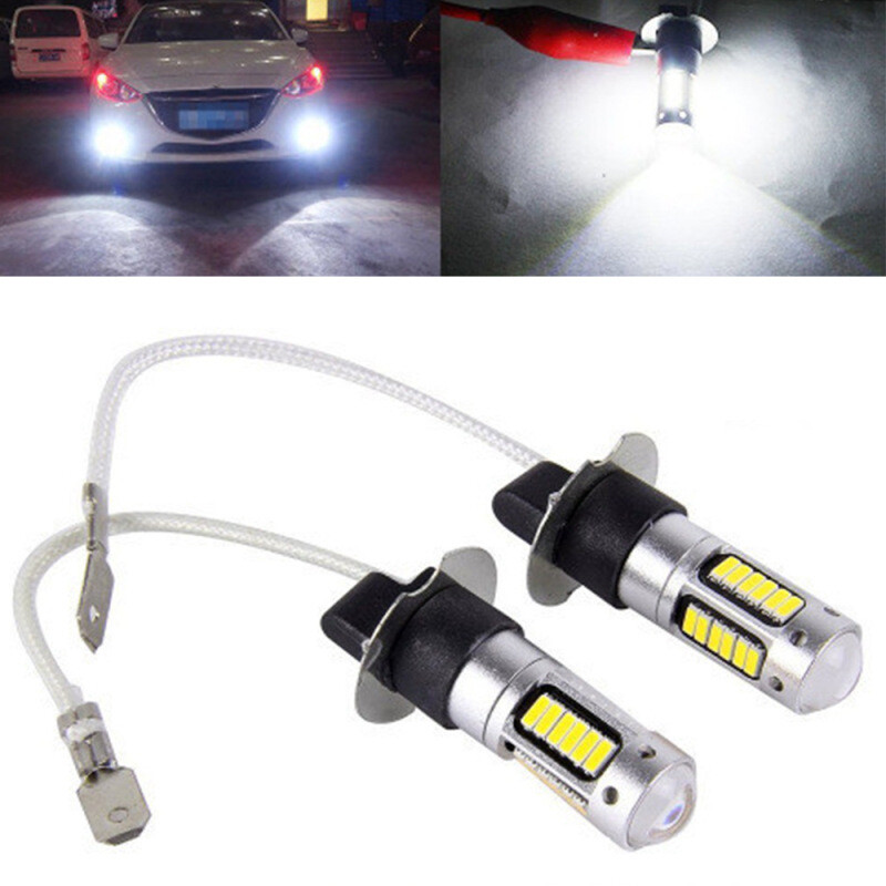 2PCS H3 LED Fog Driving Light Bulbs Conversion Kit Super Bright DRL 6000K White 2PCS H3 LED Fog Driving Light Bulbs Conversion Kit Super Bright DRL 6000K White