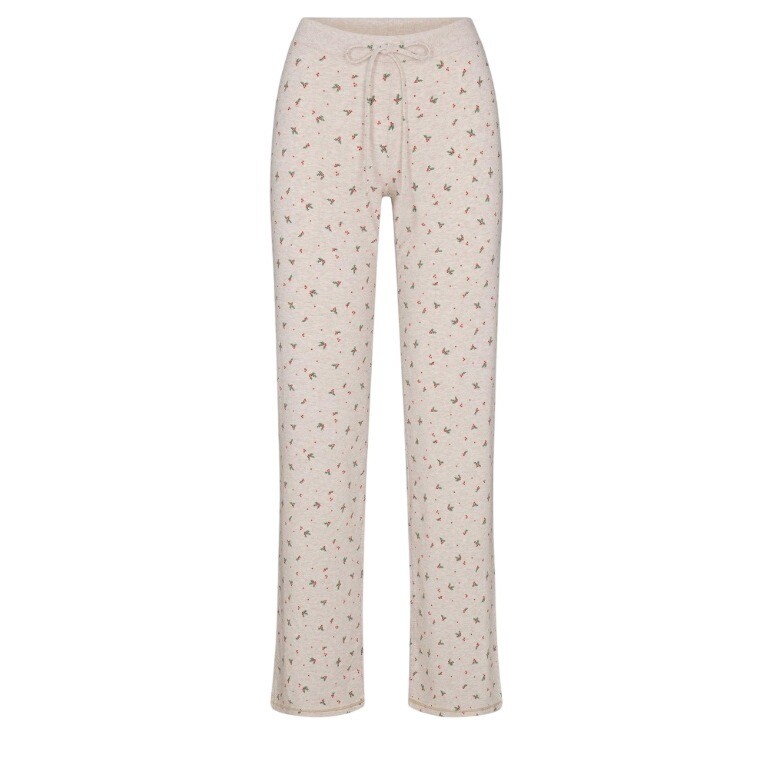Skims Cotton Jersey Straight Leg Pant Oatmeal Holly Print BT-PNT-11307W Medium Skims Cotton Jersey Straight Leg Pant Oatmeal Holly Print BT-PNT-11307W Medium