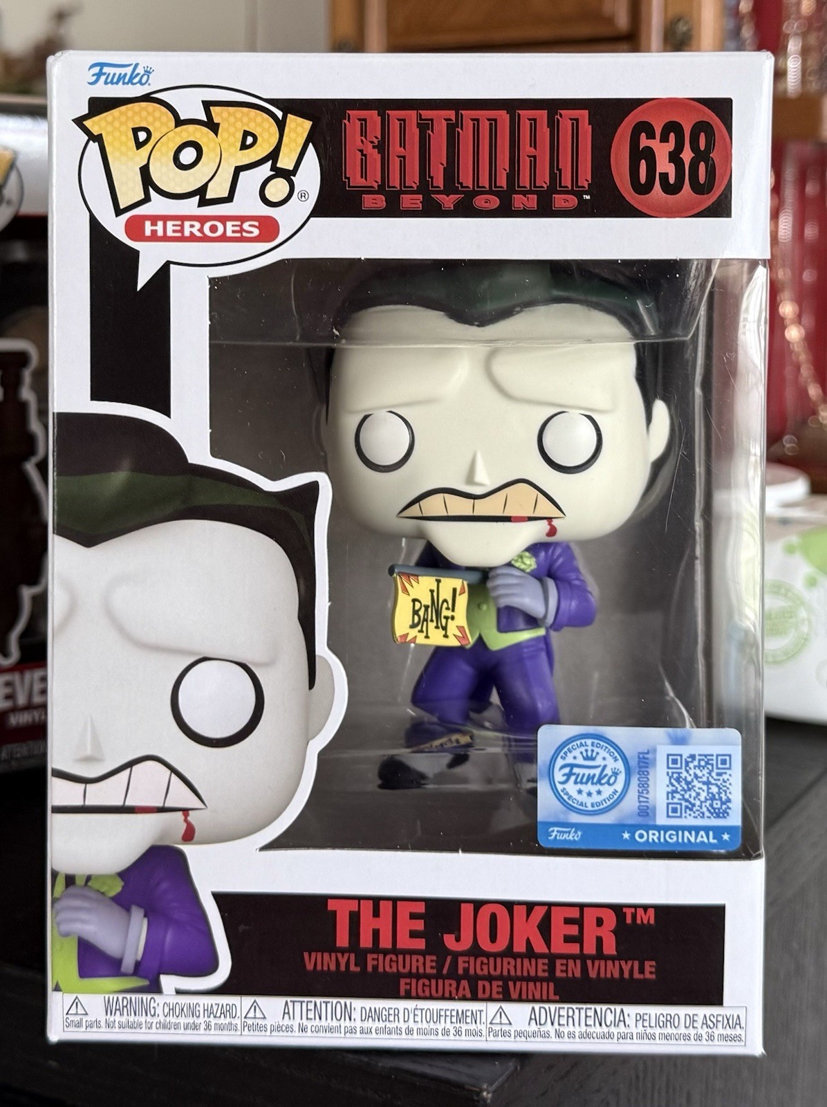 Funko POP Heroes: THE JOKER (Bang Flag) #638 Batman Beyond Target Exclusive Funko POP Heroes: THE JOKER (Bang Flag) #638 Batman Beyond Target Exclusive