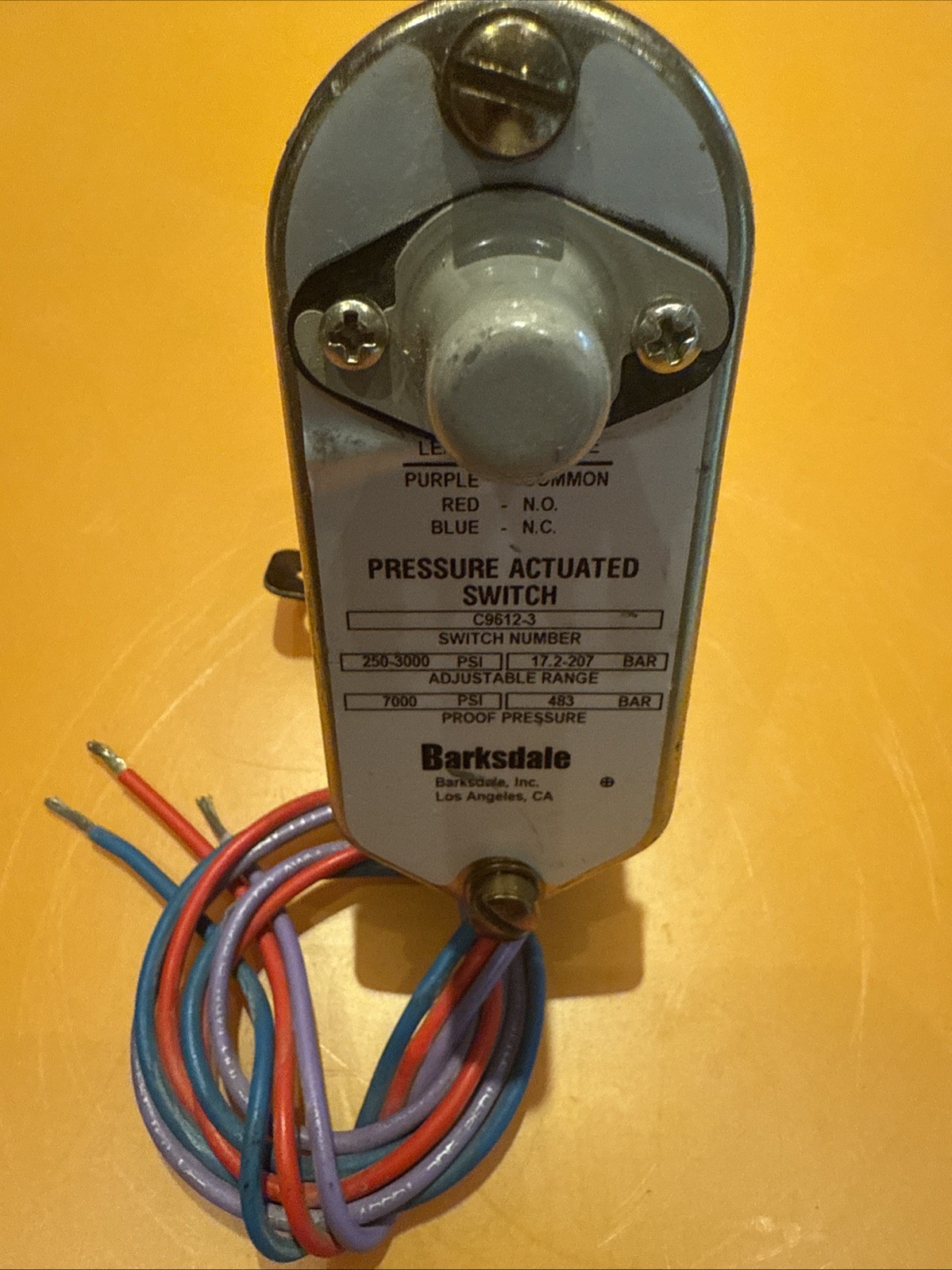 C9612-3-S0063 Barksdale Control Products Pressure Switches, C9622 Series New C9612-3-S0063 Barksdale Control Products Pressure Switches, C9622 Series New