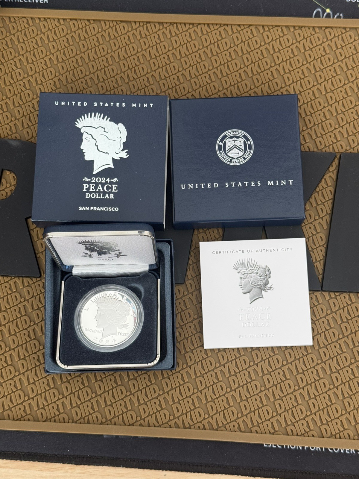 2024-S PROOF PEACE Silver Dollar - SAN FRANCISCO WITH BOX/COA - 24XL 2024-S PROOF PEACE Silver Dollar - SAN FRANCISCO WITH BOX/COA - 24XL