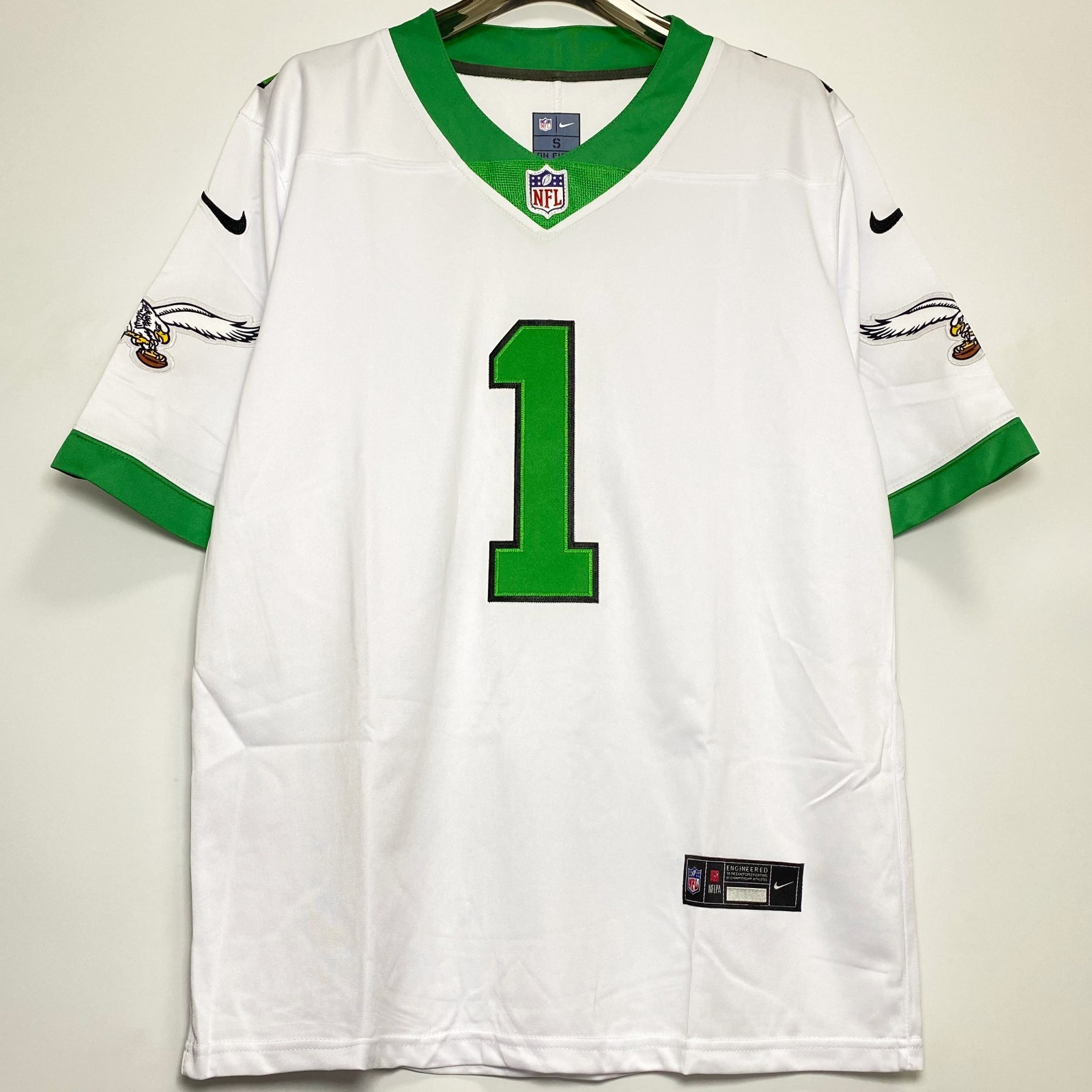 Jalen Hurts #1 Eagles Stitched Jersey White S-4XL Jalen Hurts #1 Eagles Stitched Jersey White S-4XL