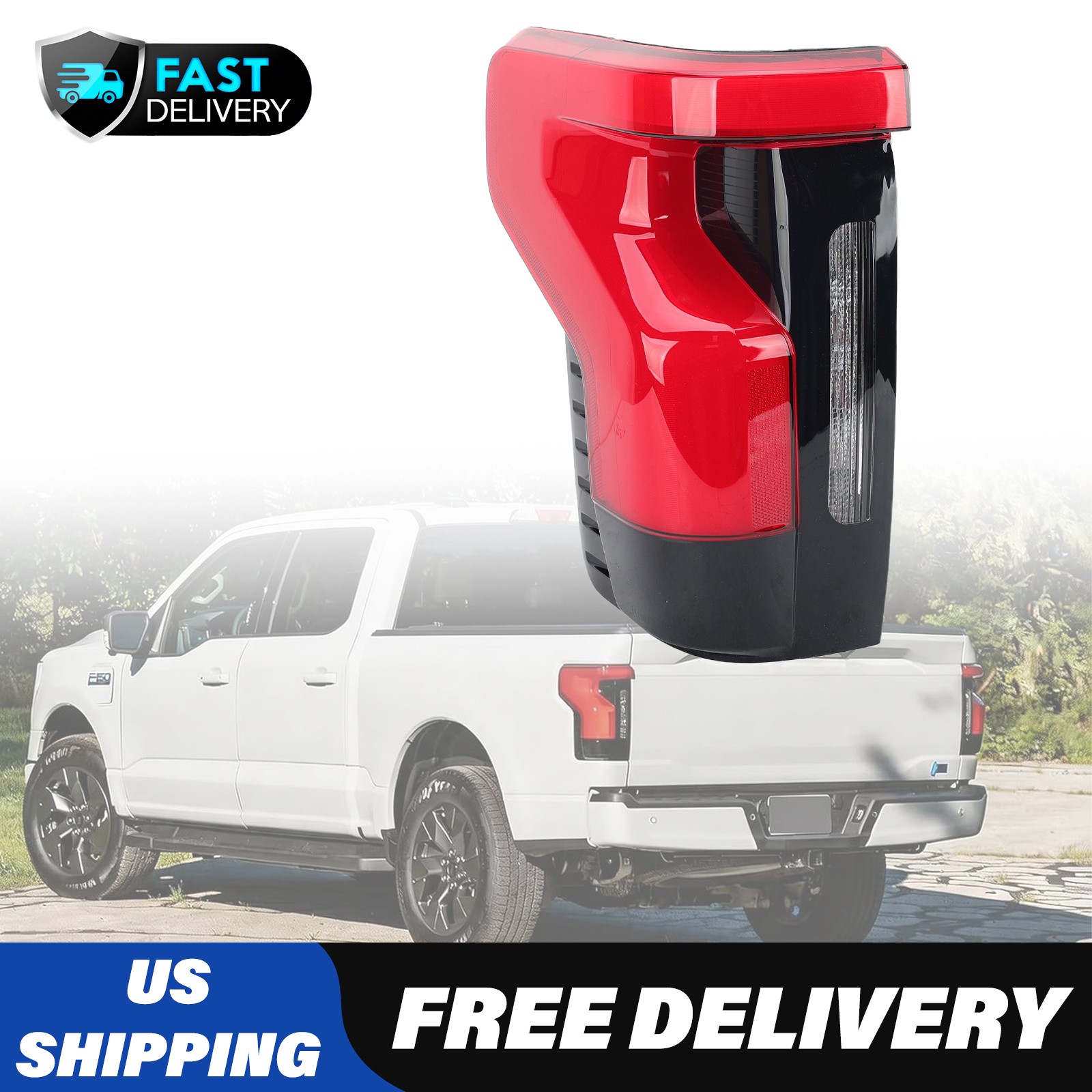 Left Side Tail Light For Ford F150 F-150 Lightning XLT 2022-2024 Brake Stop Lamp