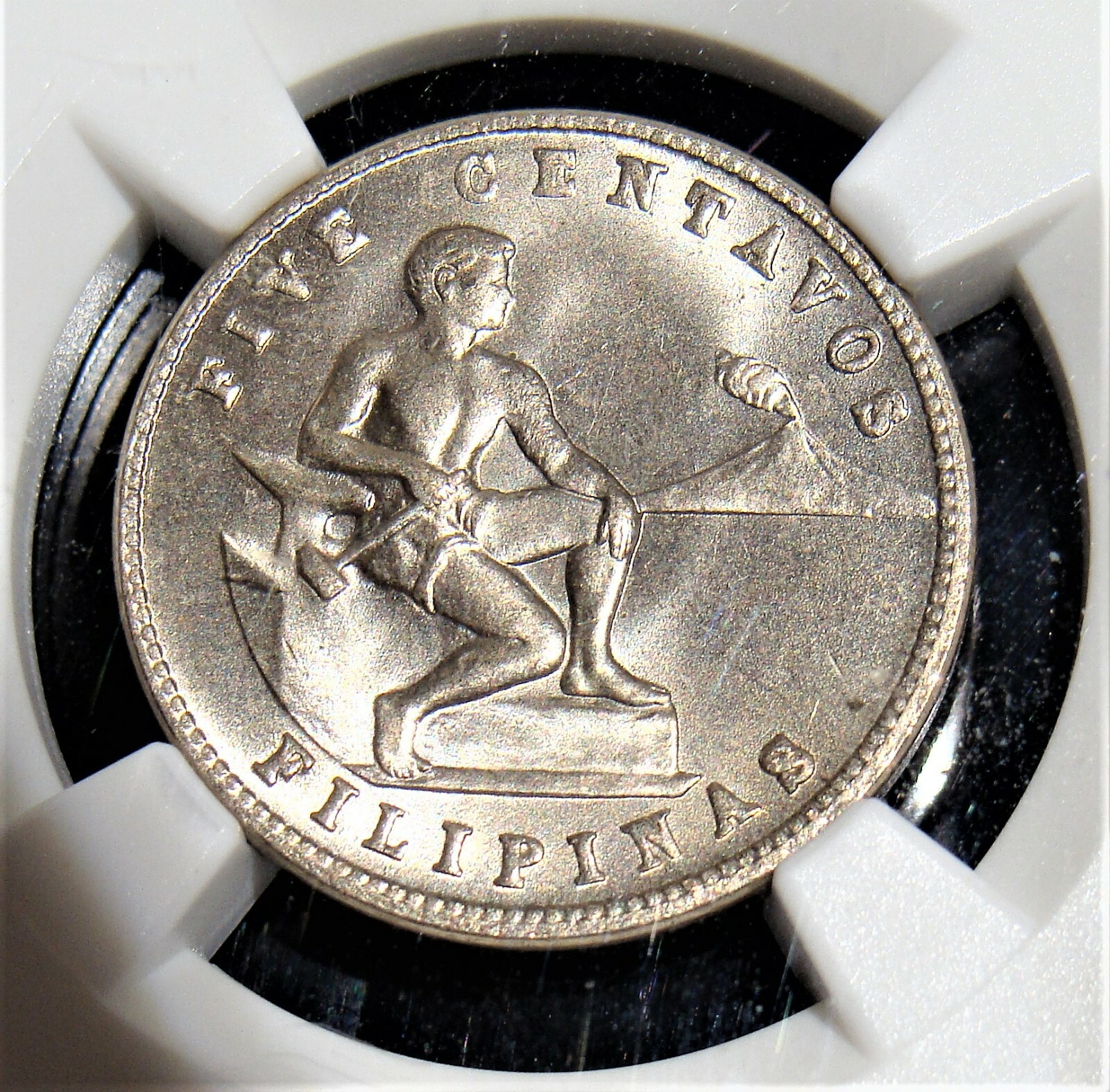 Philippines: 1944 S 5 Centavos NGC MS65. Philippines: 1944 S 5 Centavos NGC MS65.