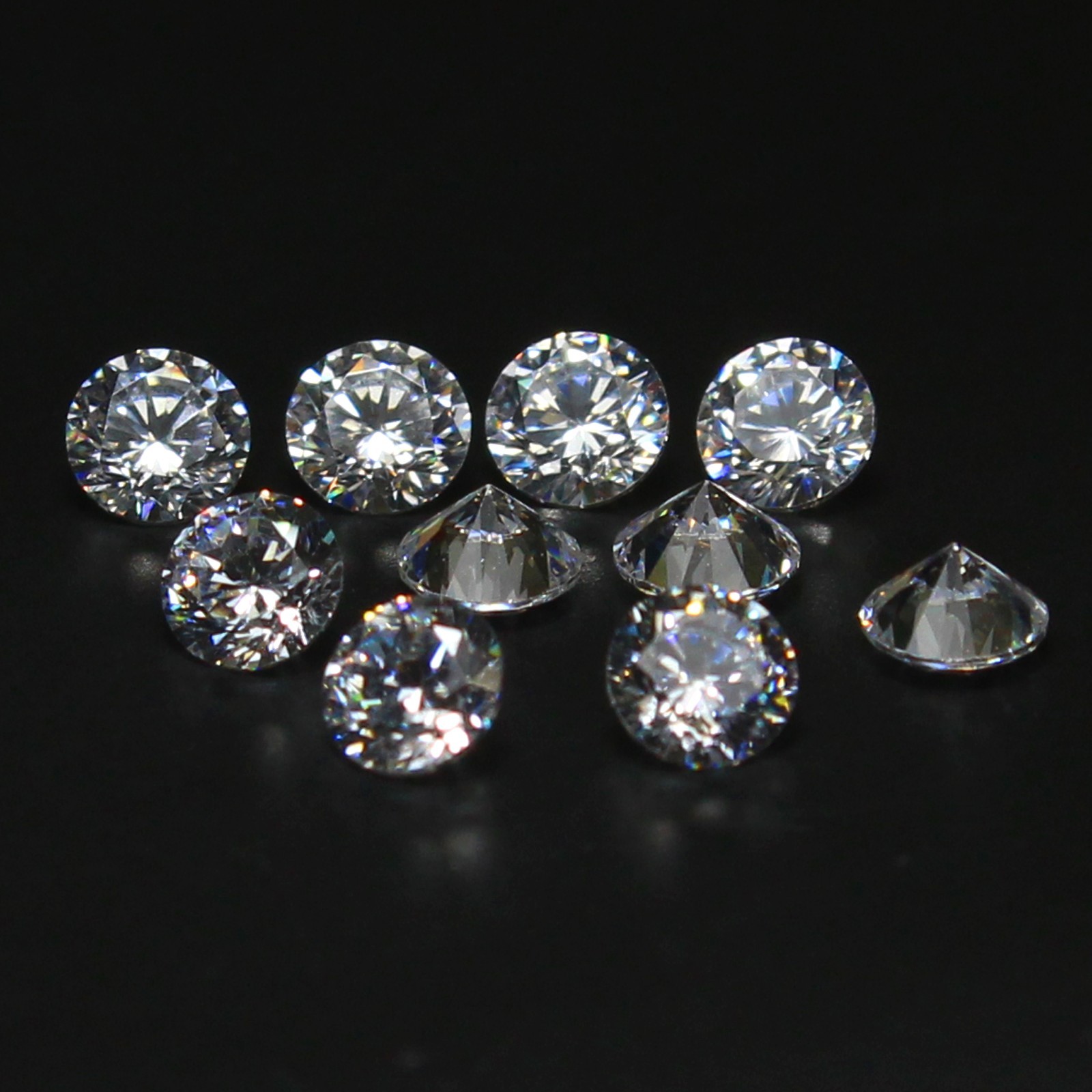 Natural 9.50 Ct Certified DE Color VVS1 Clarity 6.50 MM Round Diamond 10 Pcs Lot