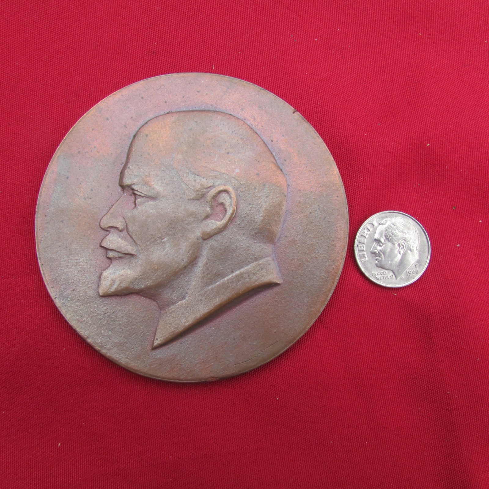 Rare LENIN 1978 RUSSIAN SOVIET Large MEDAL JUBILEE 100 YEARS OF Abrasive Factory Rare LENIN 1978 RUSSIAN SOVIET Large MEDAL JUBILEE 100 YEARS OF Abrasive Factory