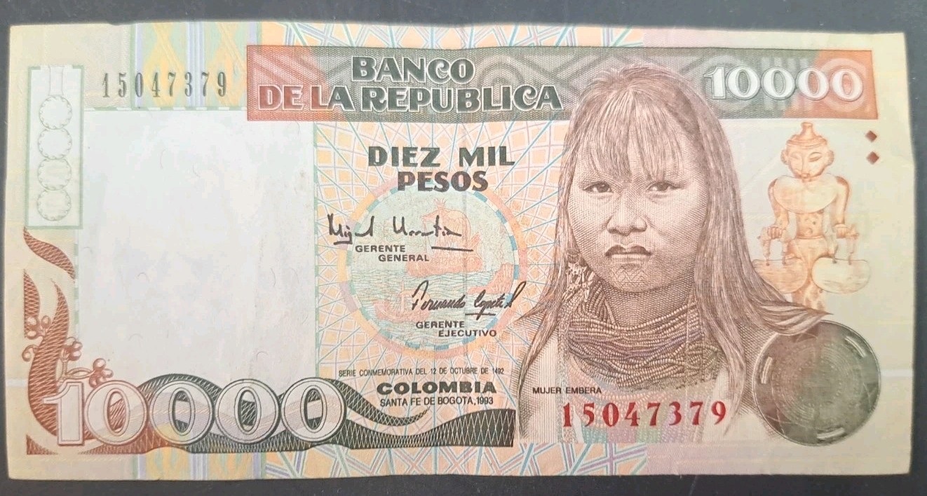 1993 Colombia 10,000 Pesos P437a, 15047379. 1993 Colombia 10,000 Pesos P437a, 15047379.
