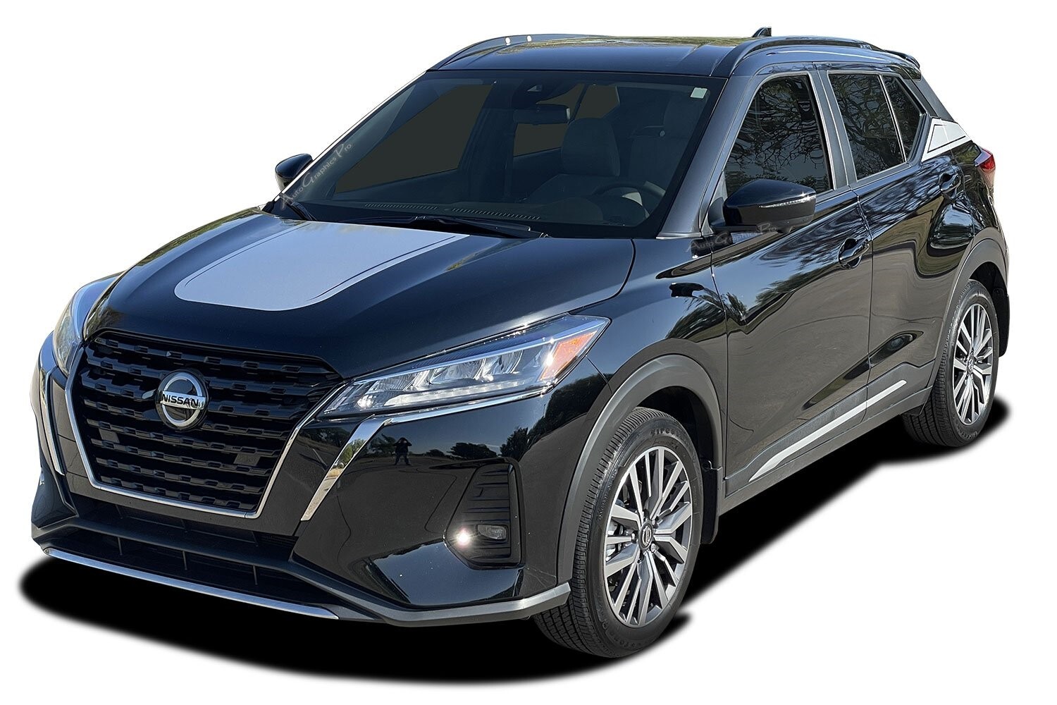 2018-2024 Nissan Kicks Hood Decals REVEL Stripes Upper Body Vinyl Graphics Kit