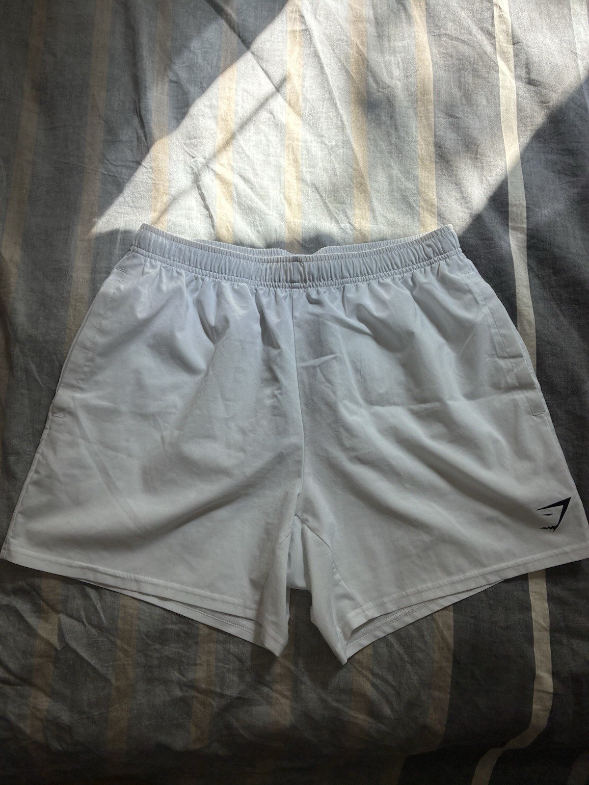 Gymshark Arrival Shorts Men’s Size L 5” White Athletic Training Gym Shorts Gymshark Arrival Shorts Men’s Size L 5” White Athletic Training Gym Shorts