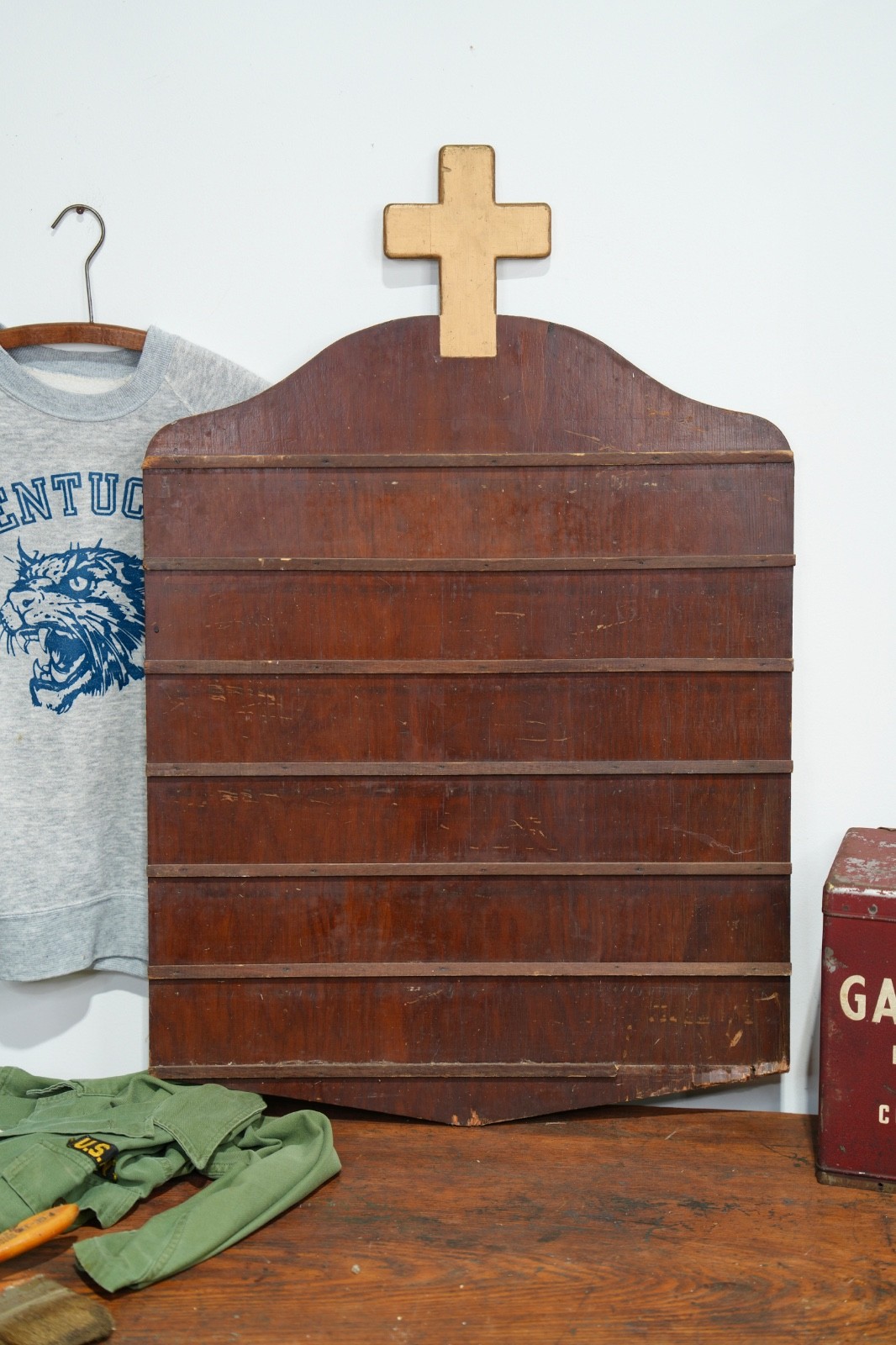 Victorian Wood Church Hymn Menu Board Religious Wooden sign Cross Antique VTG Victorian Wood Church Hymn Menu Board Religious Wooden sign Cross Antique VTG