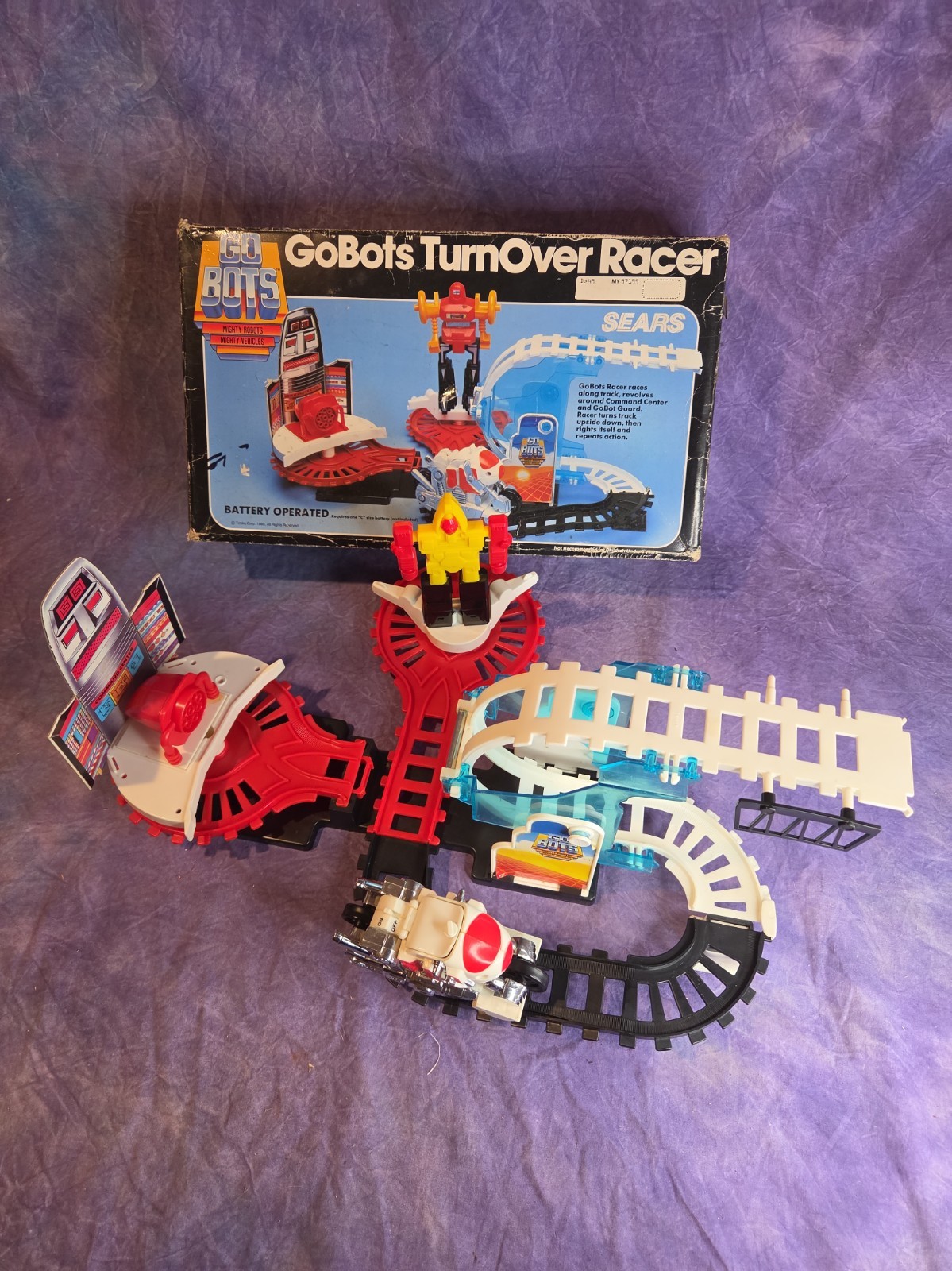 Vintage 1985 GoBots Turnover Racer Sears Tonka Battery Operated w Box Manual