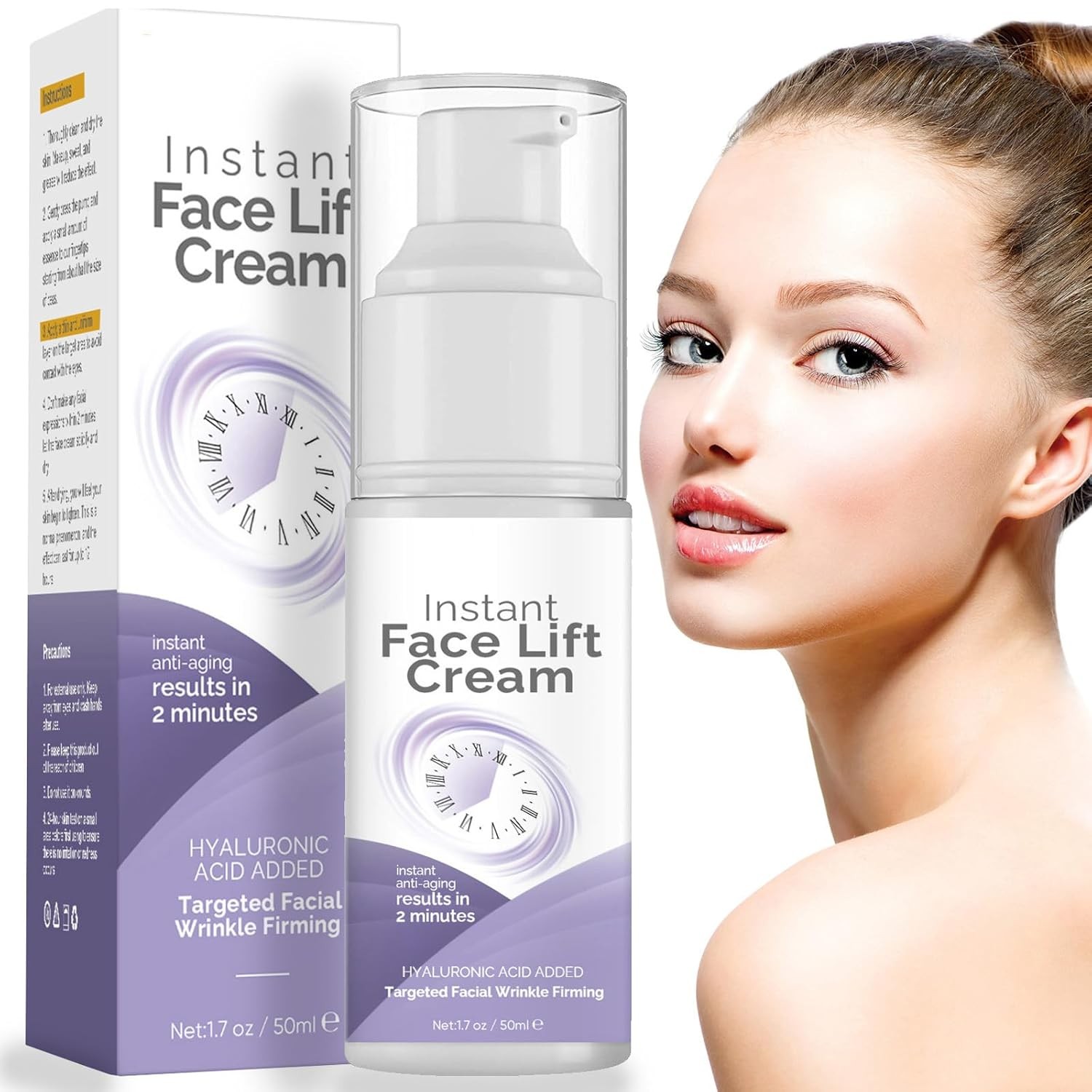 Instant Face Lift Cream, Tightens & Firms, Face & Neck, 1.7 oz Instant Face Lift Cream, Tightens & Firms, Face & Neck, 1.7 oz