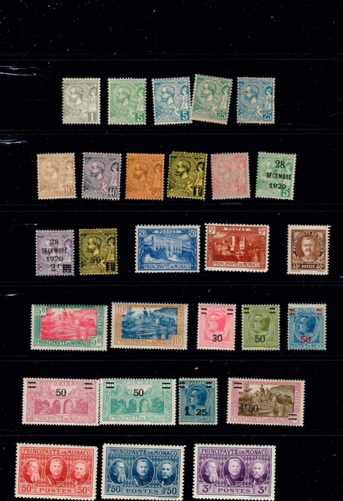 Monaco Stamp Collection 90 Sramps All Mint H OG1891 /1940 Many Complete Sets Monaco Stamp Collection 90 Sramps All Mint H OG1891 /1940 Many Complete Sets