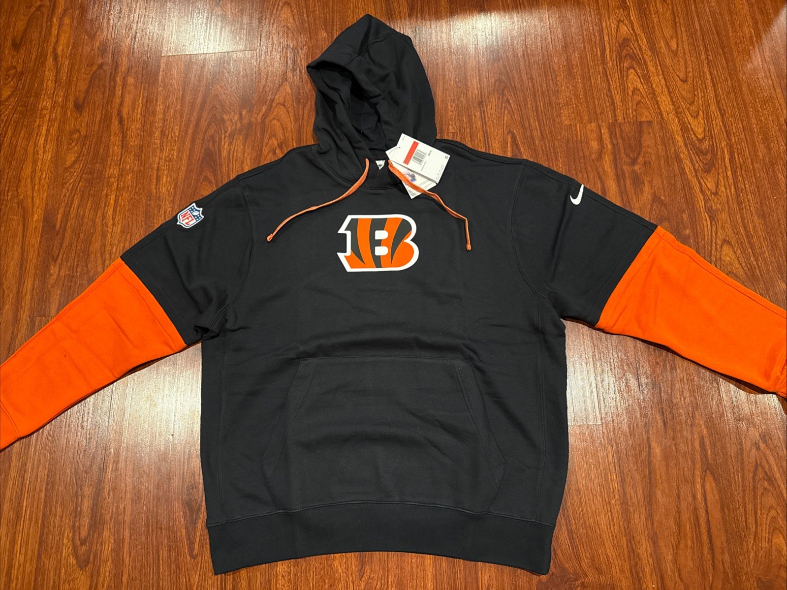 Nike Men’s Cincinnati Bengals Sideline Club Hoodie Sweatshirt Jersey Large L