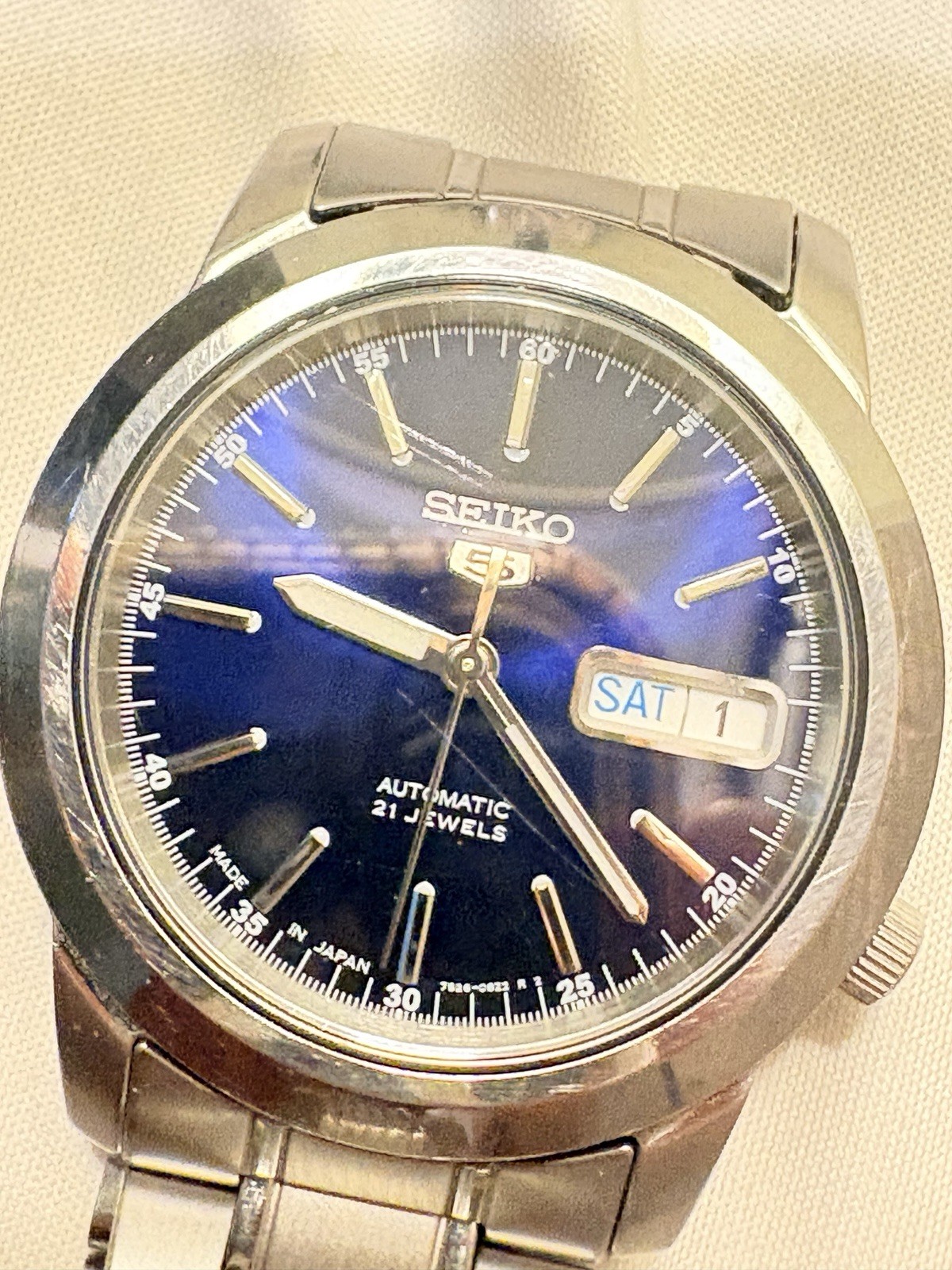 Vintage Seiko Men\'s Automatic Mechanical 21J 7S26-02W0 Movement W/ Blue Dial Vintage Seiko Men\'s Automatic Mechanical 21J 7S26-02W0 Movement W/ Blue Dial