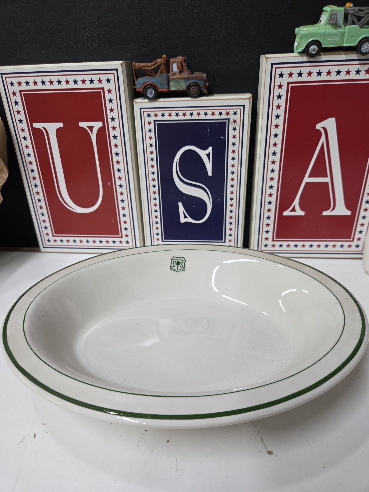 Vintage Forest Service Oval Tepco Large China Bowl 12 X 9-1/4 Vintage Forest Service Oval Tepco Large China Bowl 12 X 9-1/4