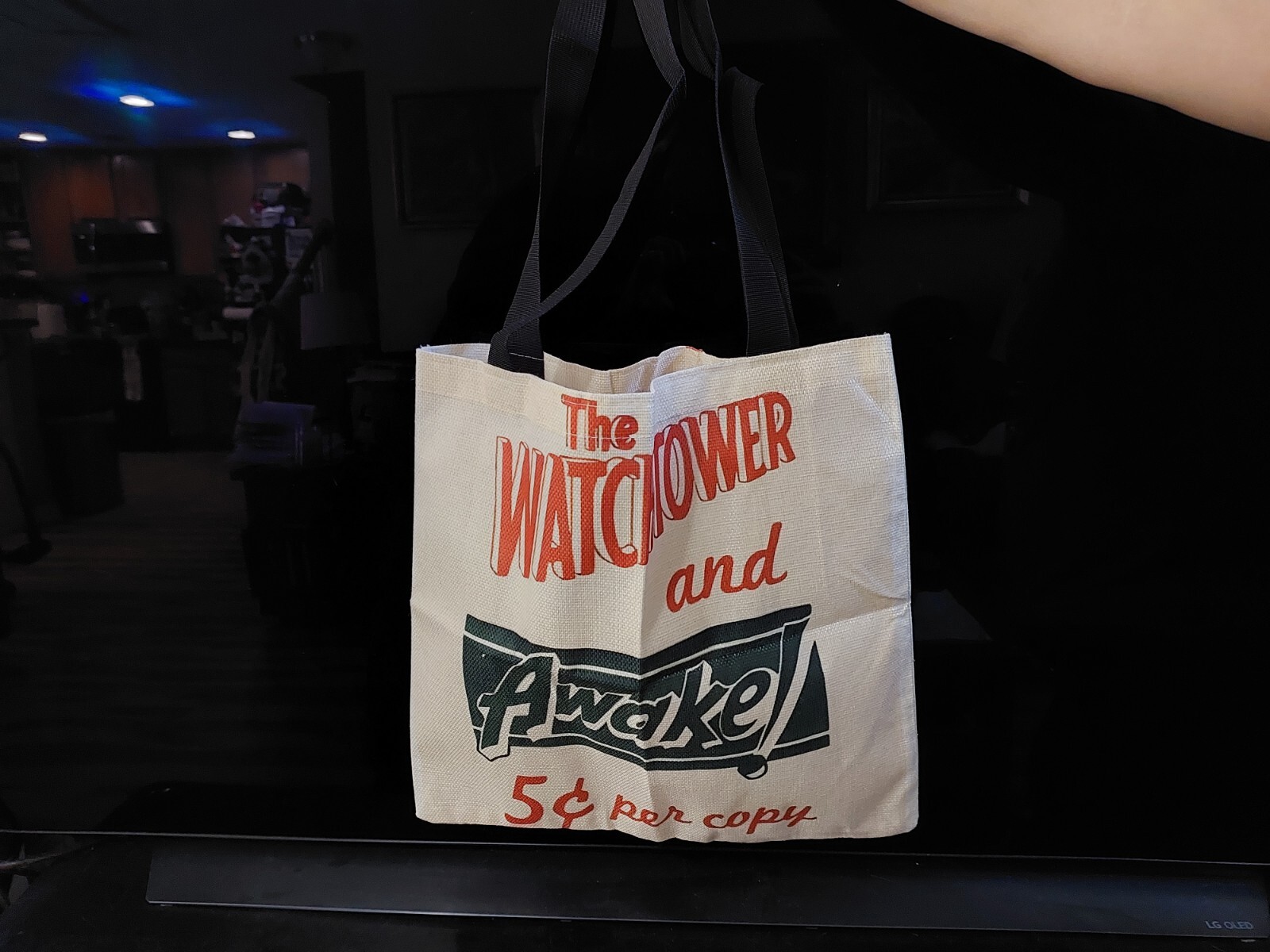 Watchtower and Awake Canvas Tote Witnessing Bag 1940\'s Repro.